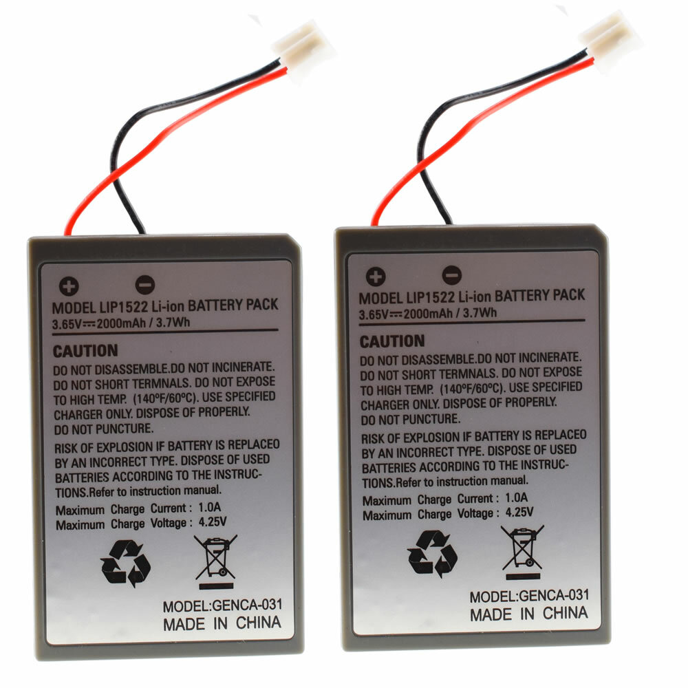 2x LIP1522 Battery for PS4 Dualshock 4 Controller CUH-ZCT1U - 2015 Older Version