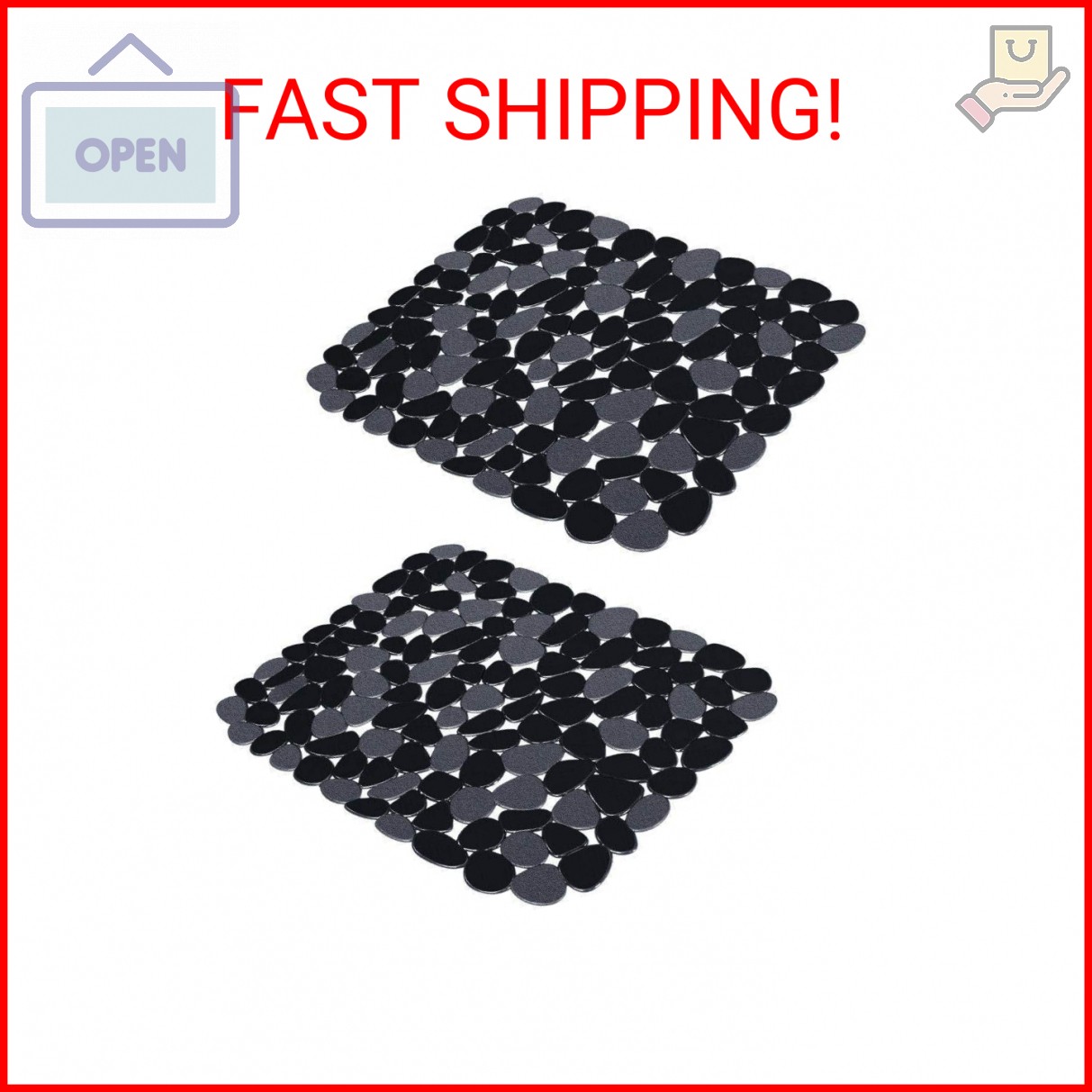 Yolife Pebble Kitchen Sink Mats, PVC Sink Protectors Mat for Bottom of stainless