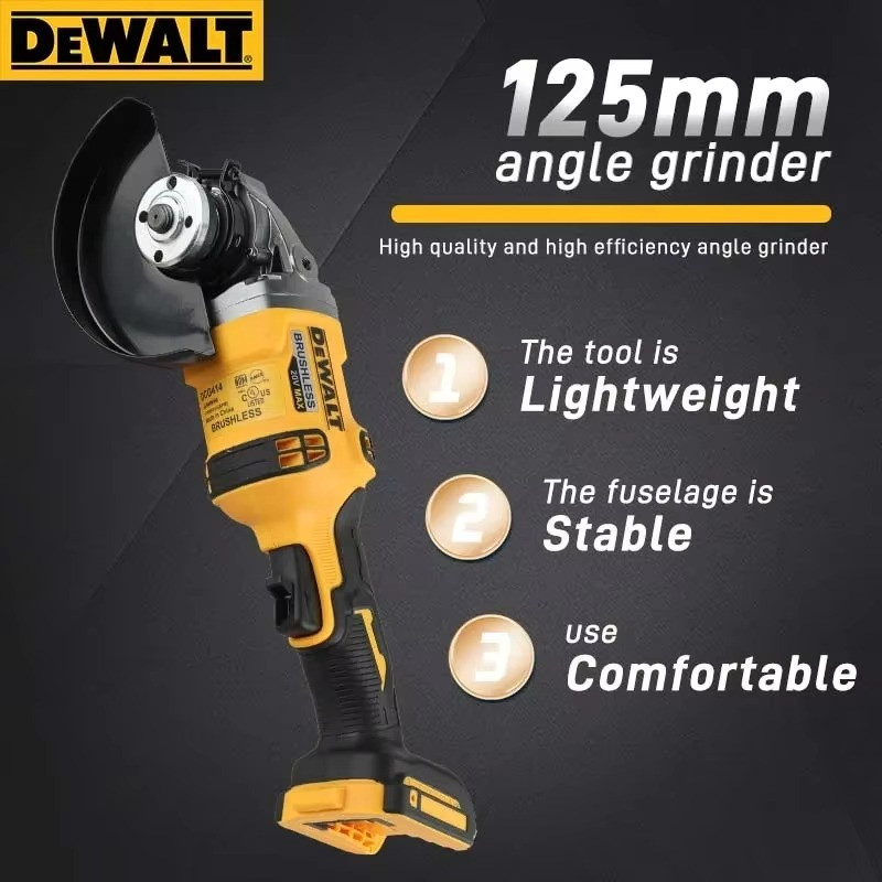 20V Cordless Brushless Angle Grinder 4.5"–6" Cutting & Grinding Tool with Guard