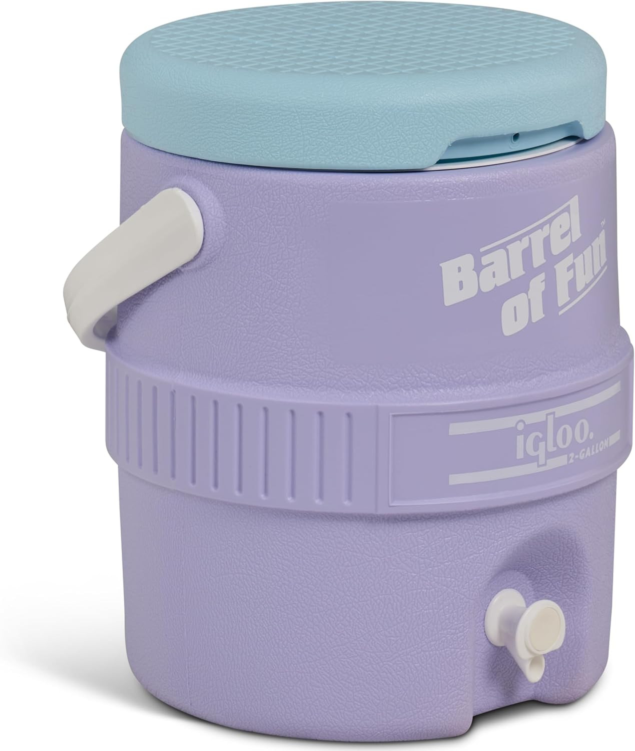 2-Gallon Retro Party Water Jug Cooler, Lilac Breeze