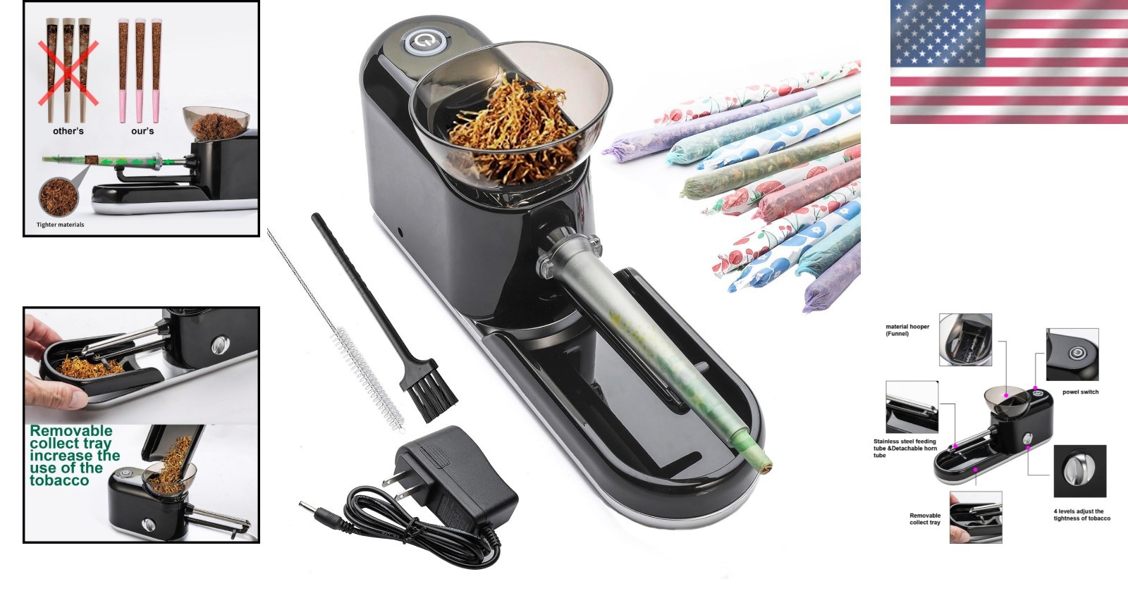 Electric Pre Roll Machine - Effortlessly Create Perfect King Size Cones
