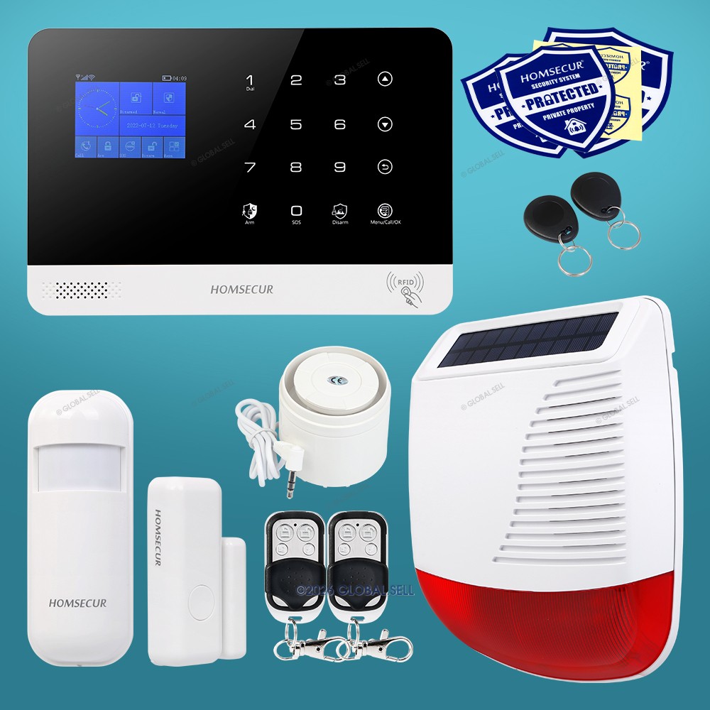 HOMSECUR Wireless WIFI 4G GSM SMS Autodial Burglar Alarm System