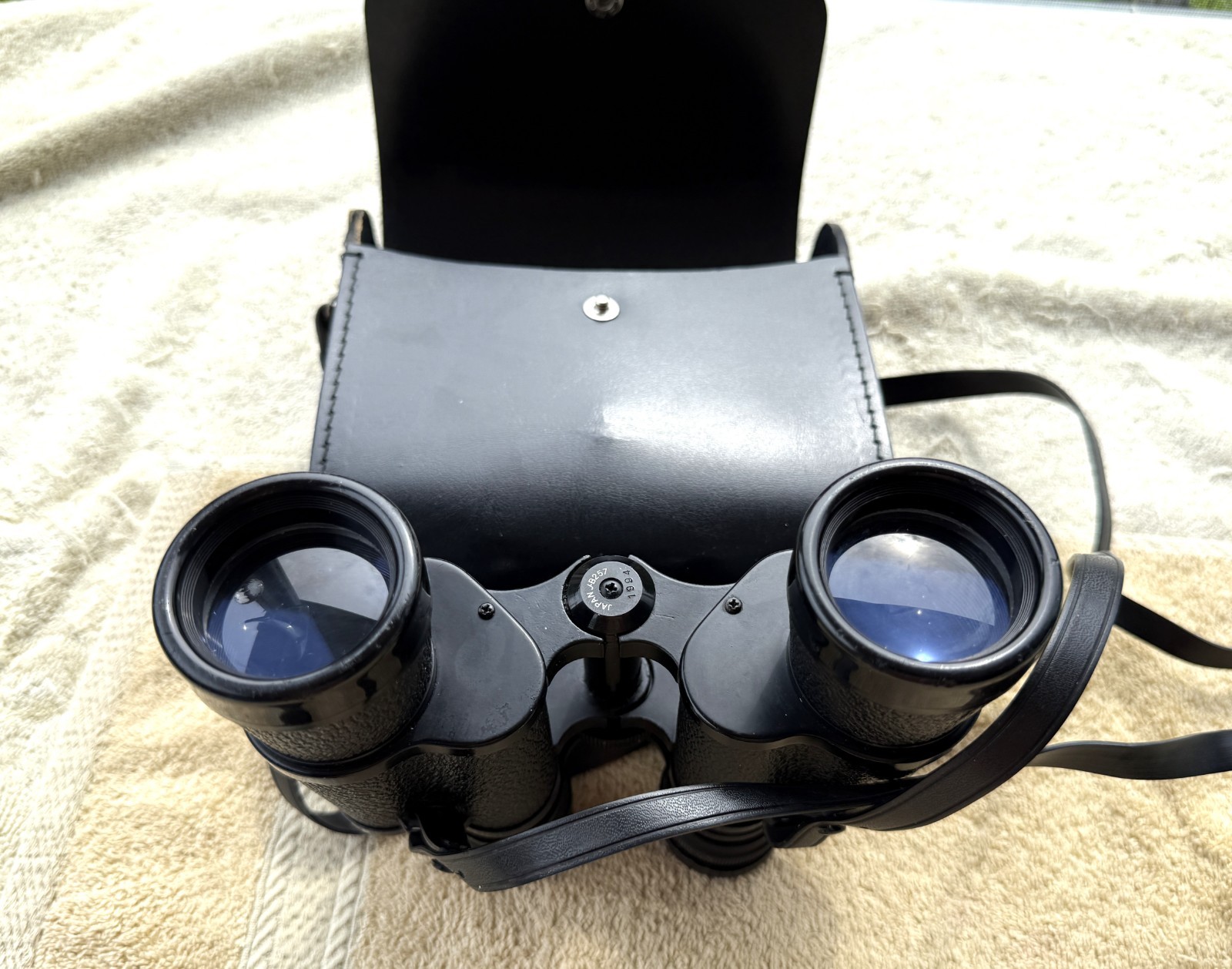 VINTAGE J.C. PENNY 7/35 MODEL NO. 0119 BINOCULARS IN ORIGINAL CASE & LENS PROTEC
