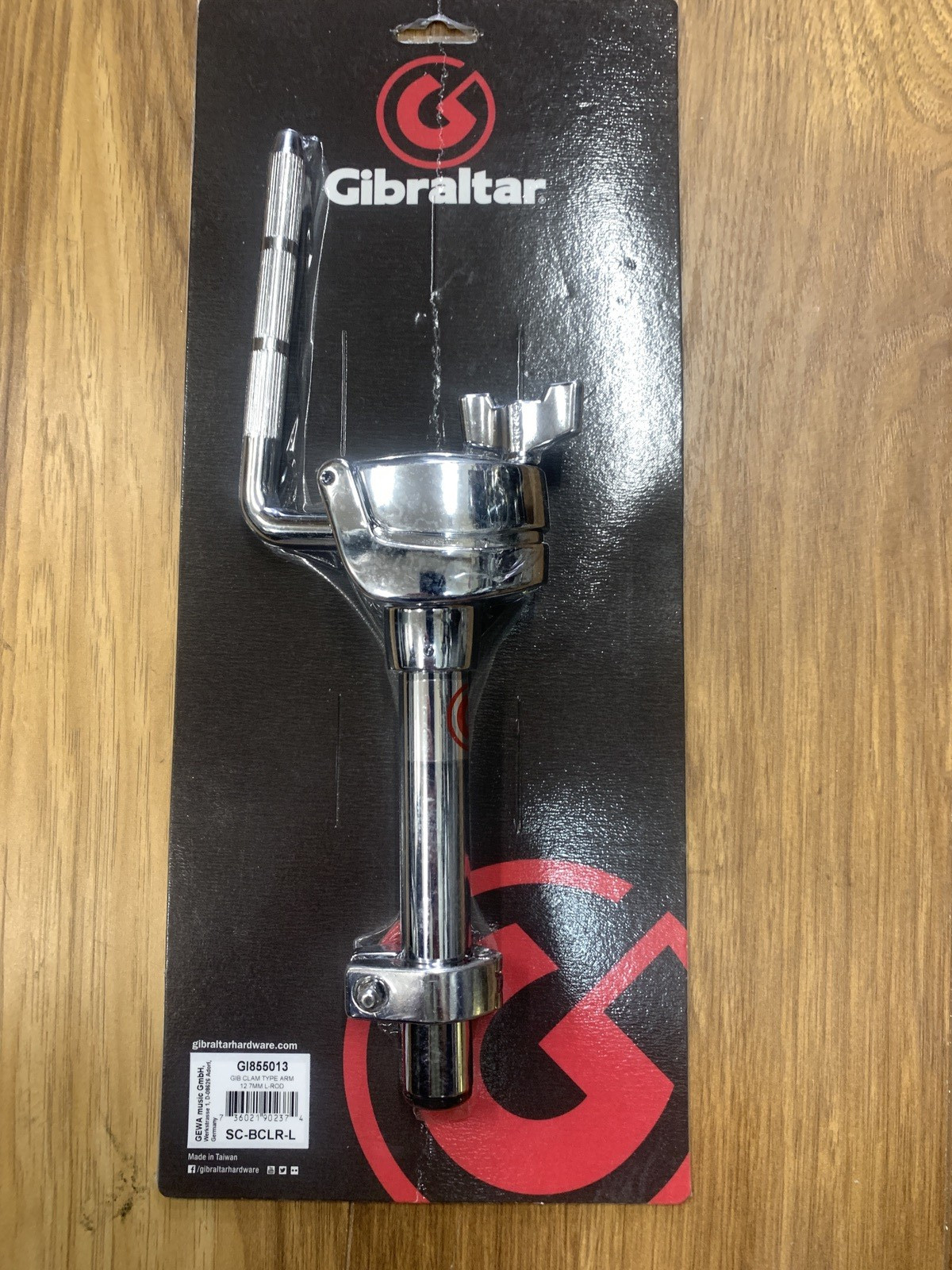Gibraltar SC-BCLR-L Clam Style L-Rod Tom Arm - 12.7mm