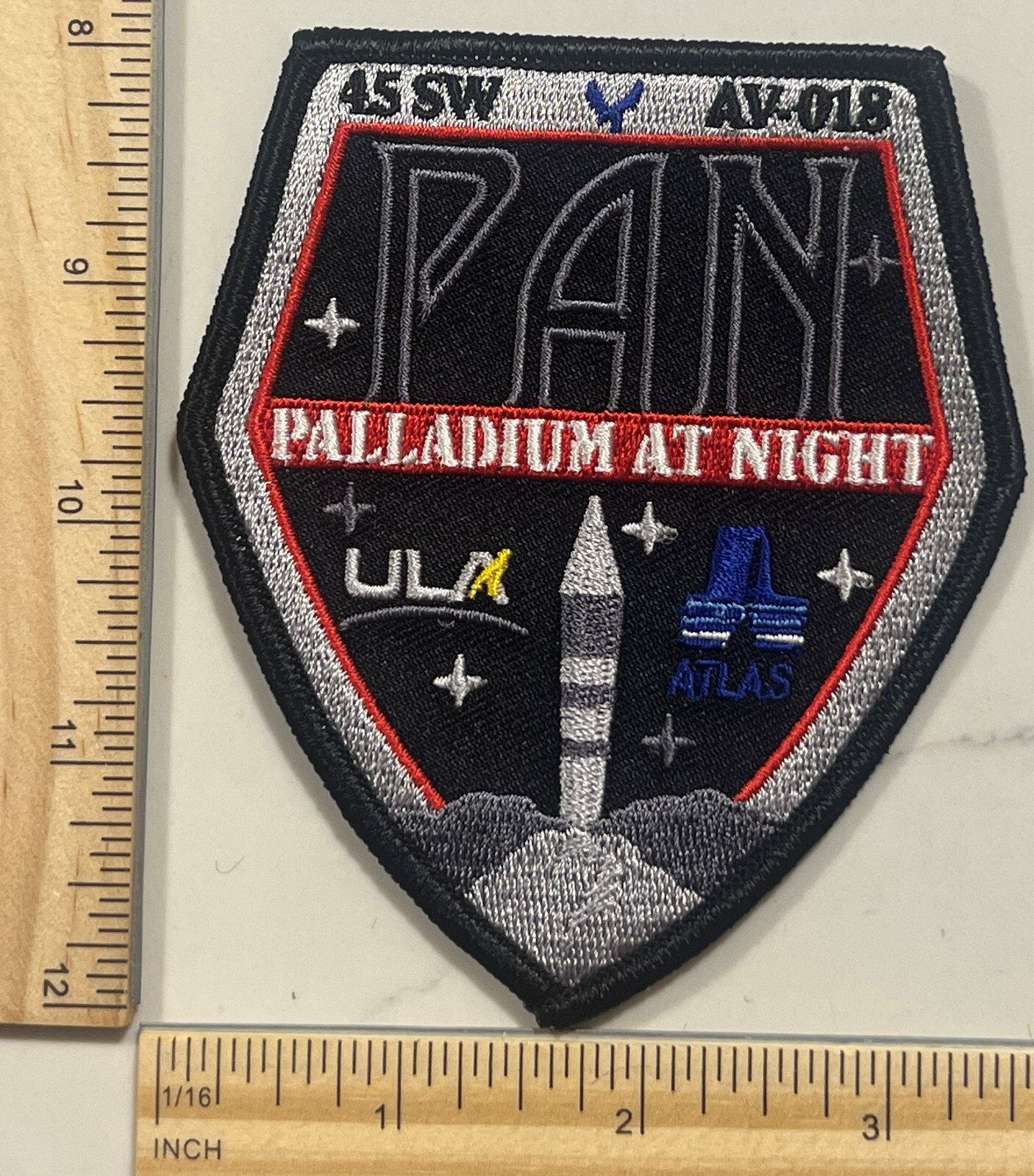 RARE - MILITARY BLACK OPS PATCH - PALLADIUM AT NIGHT - PAN - ULA - ATLAS