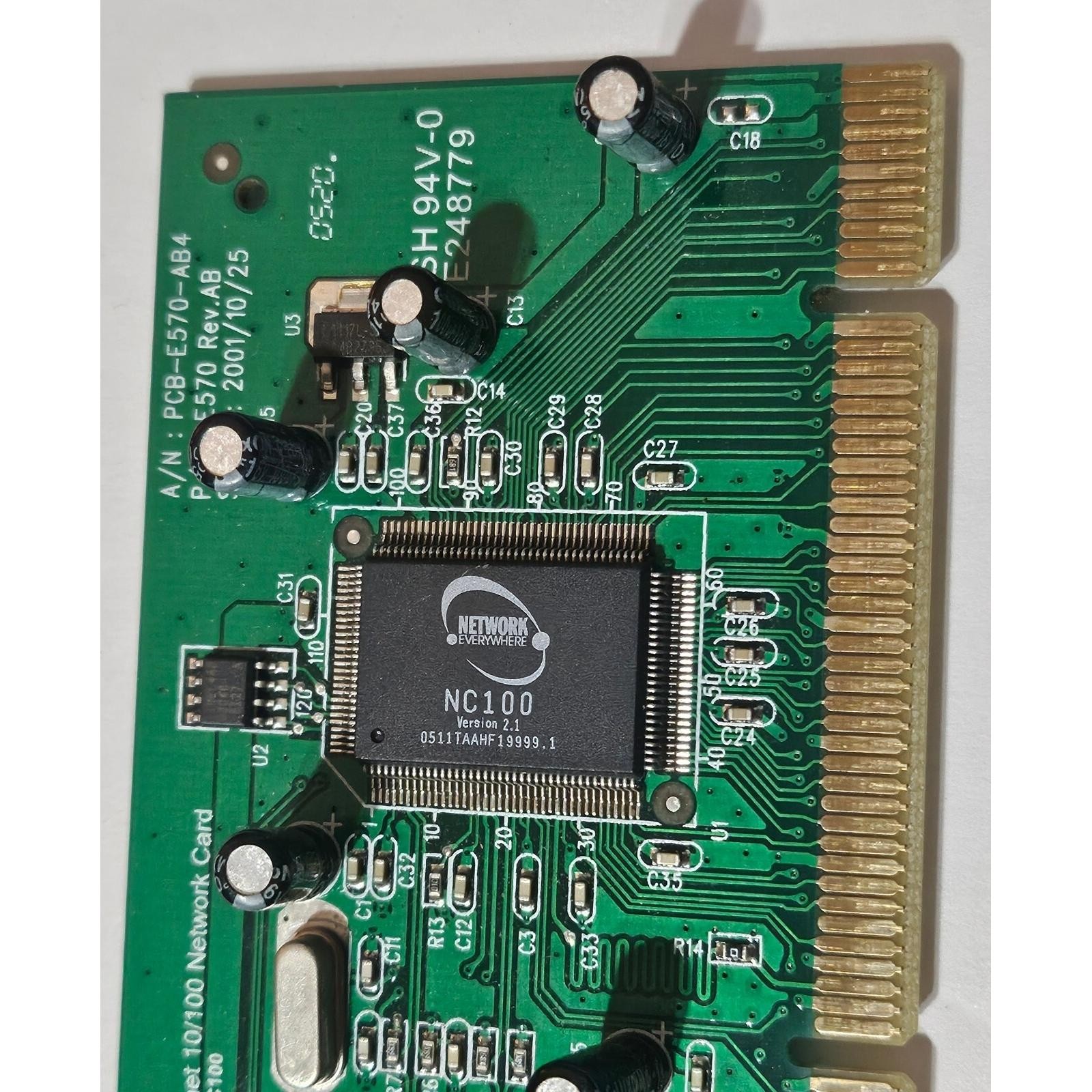 Vintage Network Everywhere 10/100 Fast Ethernet Network Card NC100 Version 2.1