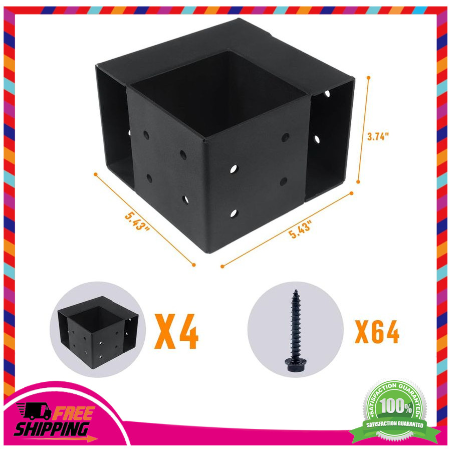 4 Pack Heavy Duty Workbench Bracket Kit for 4x4 2x4 Lumber DIY Garage Table