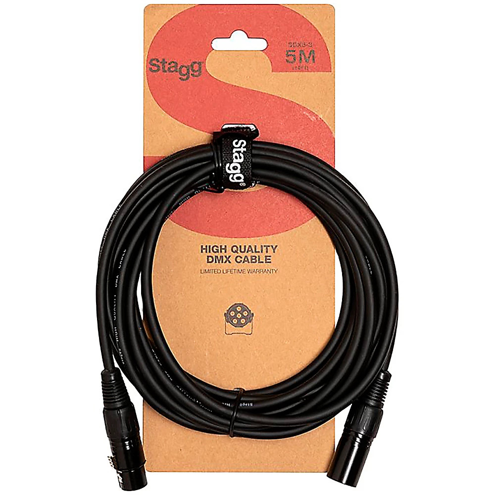 Stagg DMX cable, XLR/XLR (m/f) 16 ft. Black