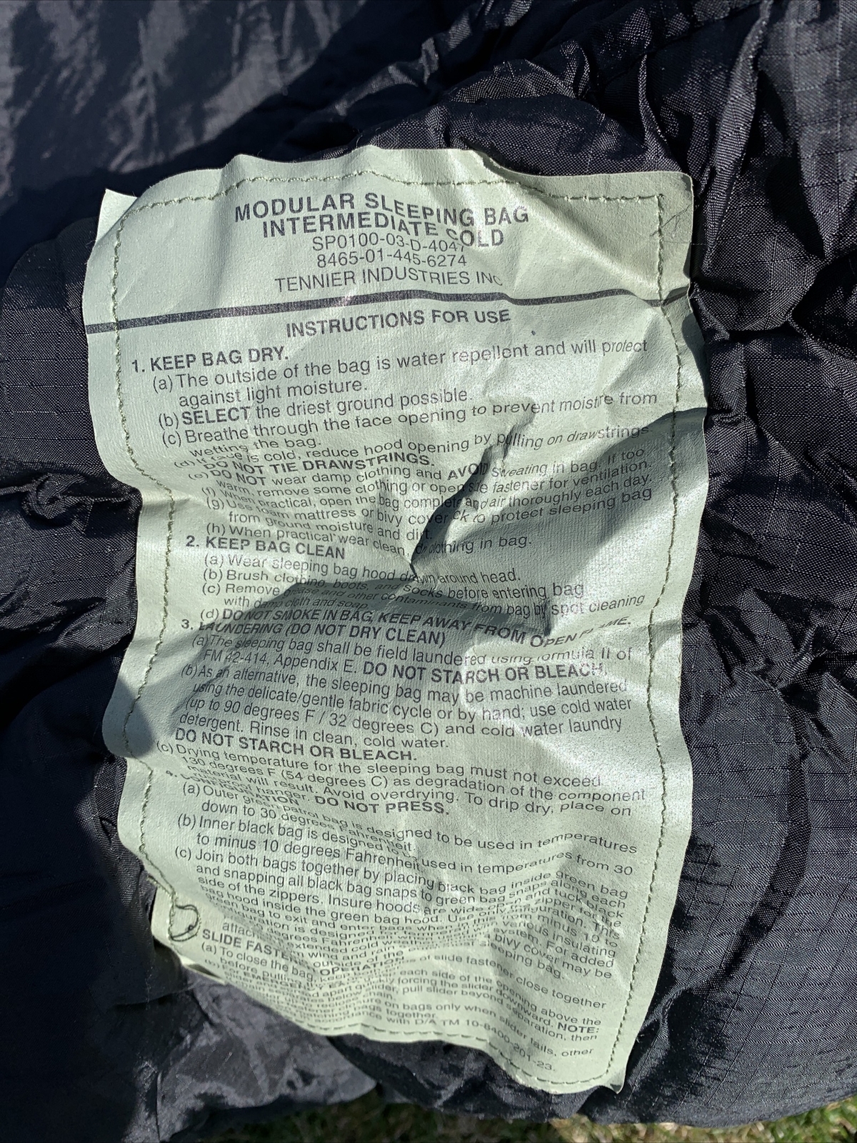 US Military Issue 4 Piece Sleep System