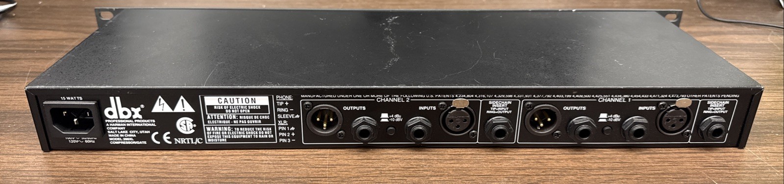 DBX 266XL Compressor/ Gate. No Cables Or Cords.