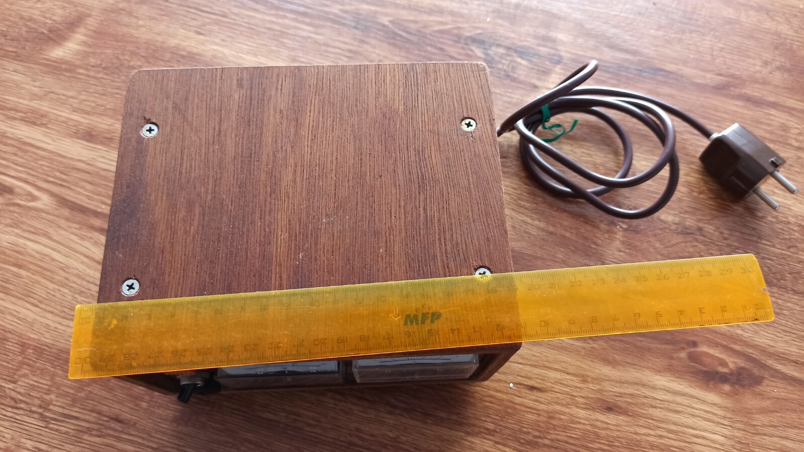 Vintage homemade voltmeter-ammeter. Works