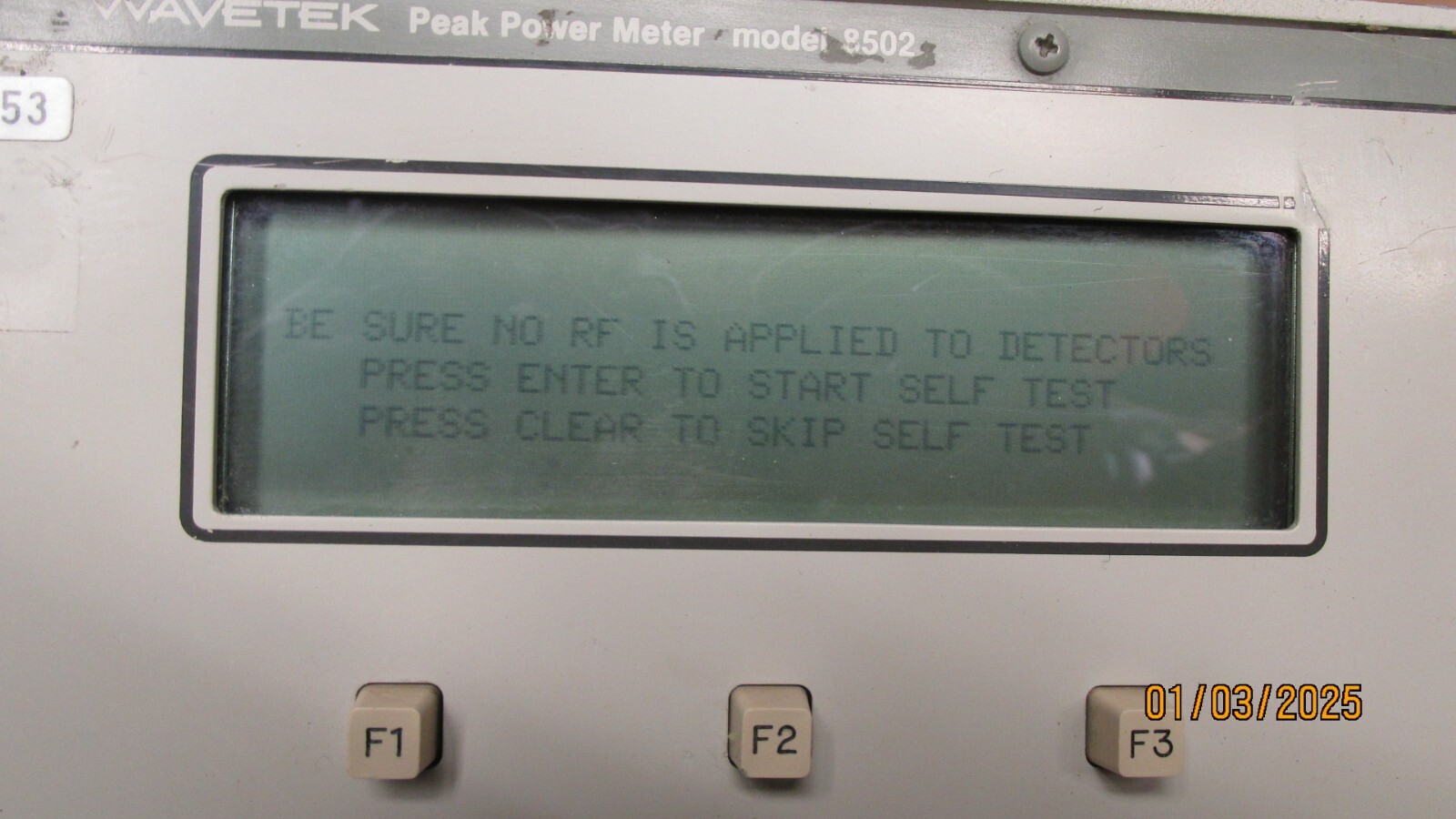 As-is wavetek 8502 peak power meter untested powers on