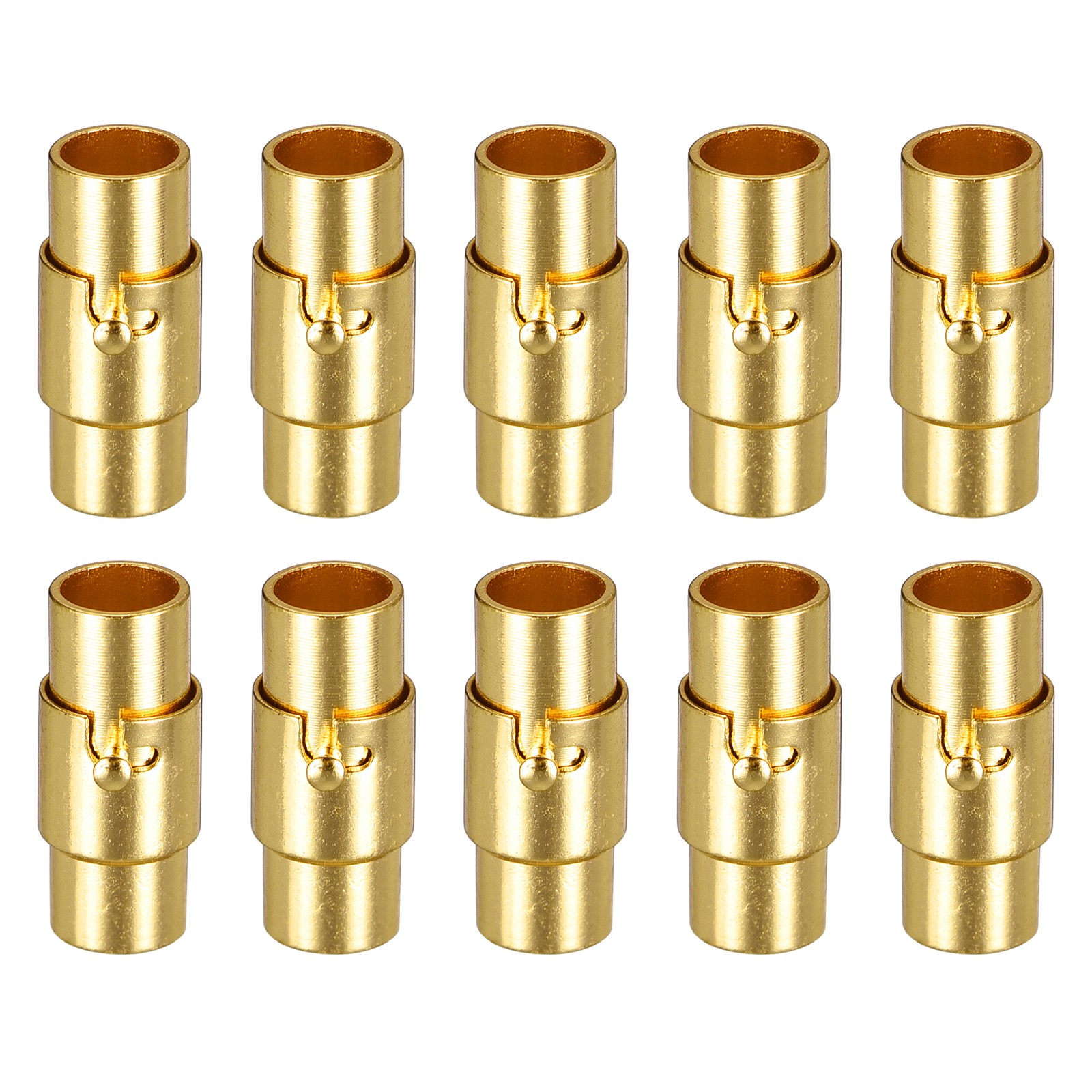 10Pcs Leather Cord End Clasp 5mm Hole Leather Clasps Jewelry Making Gold