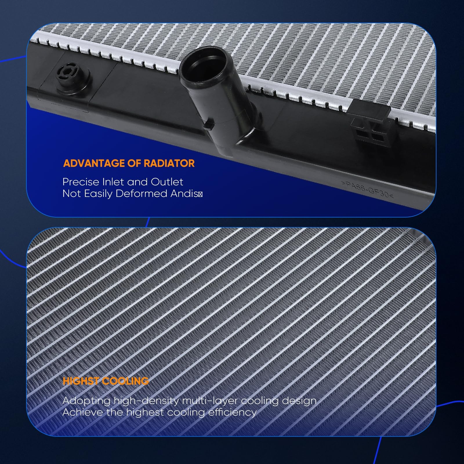 13404 Radiator for Mazda 3 2014-2018 2.0L 2.5L