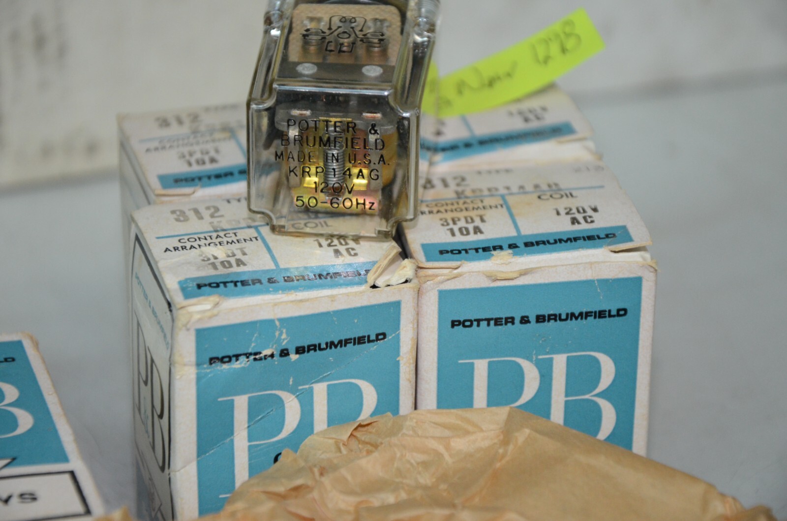 Potter & Brumfield 312 KRP14AG 120 Volt AC Coil Relay 3PDT 10 Amp New Open Box