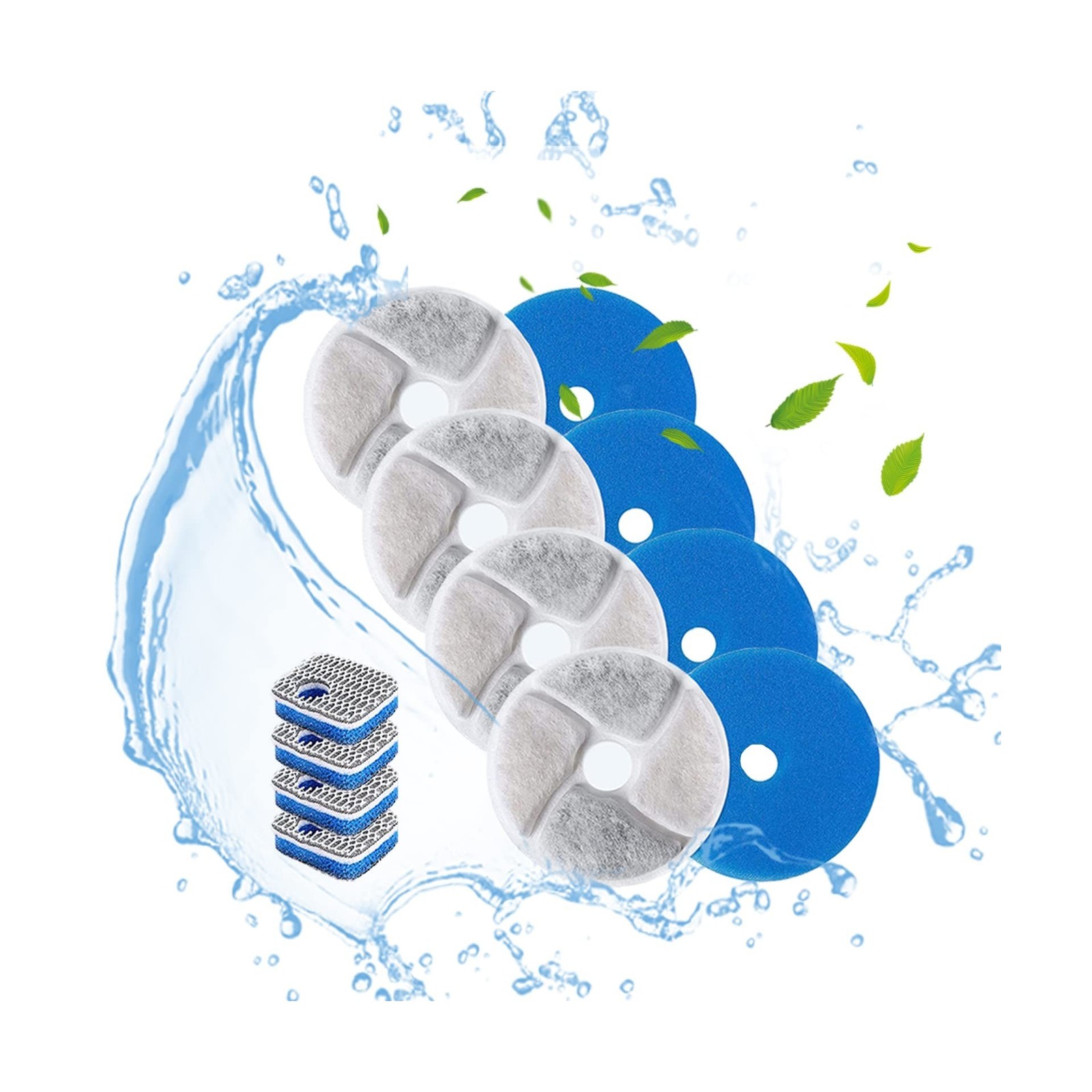 SORON Cat Water Fountain Filters, 4 Packs Replacement Filters for A... Fast Ship