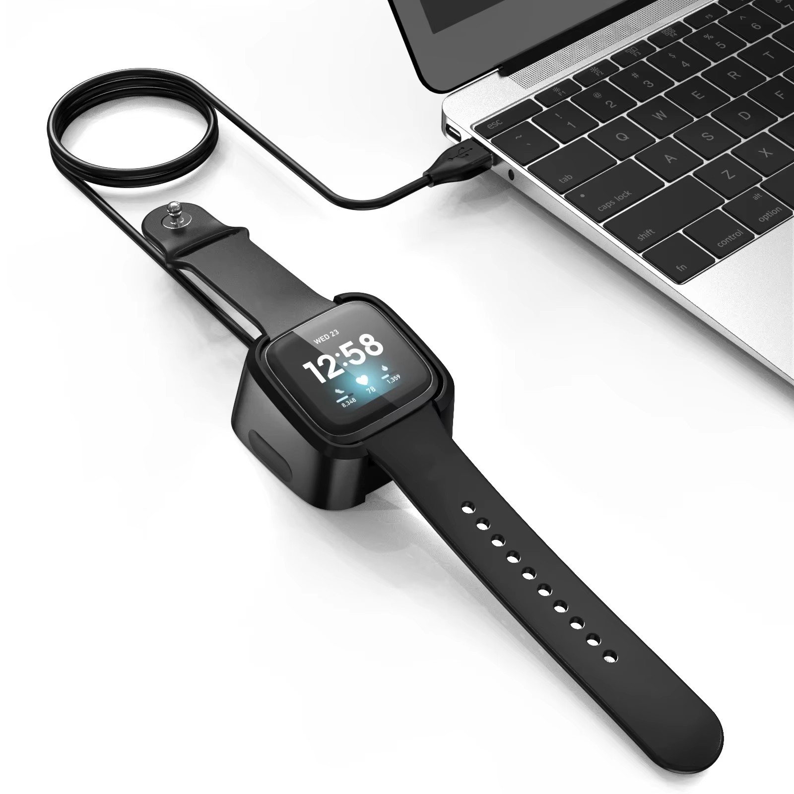 For Fitbit Versa 2 USB Charger Charging Power Dock Cradle Smart Watch