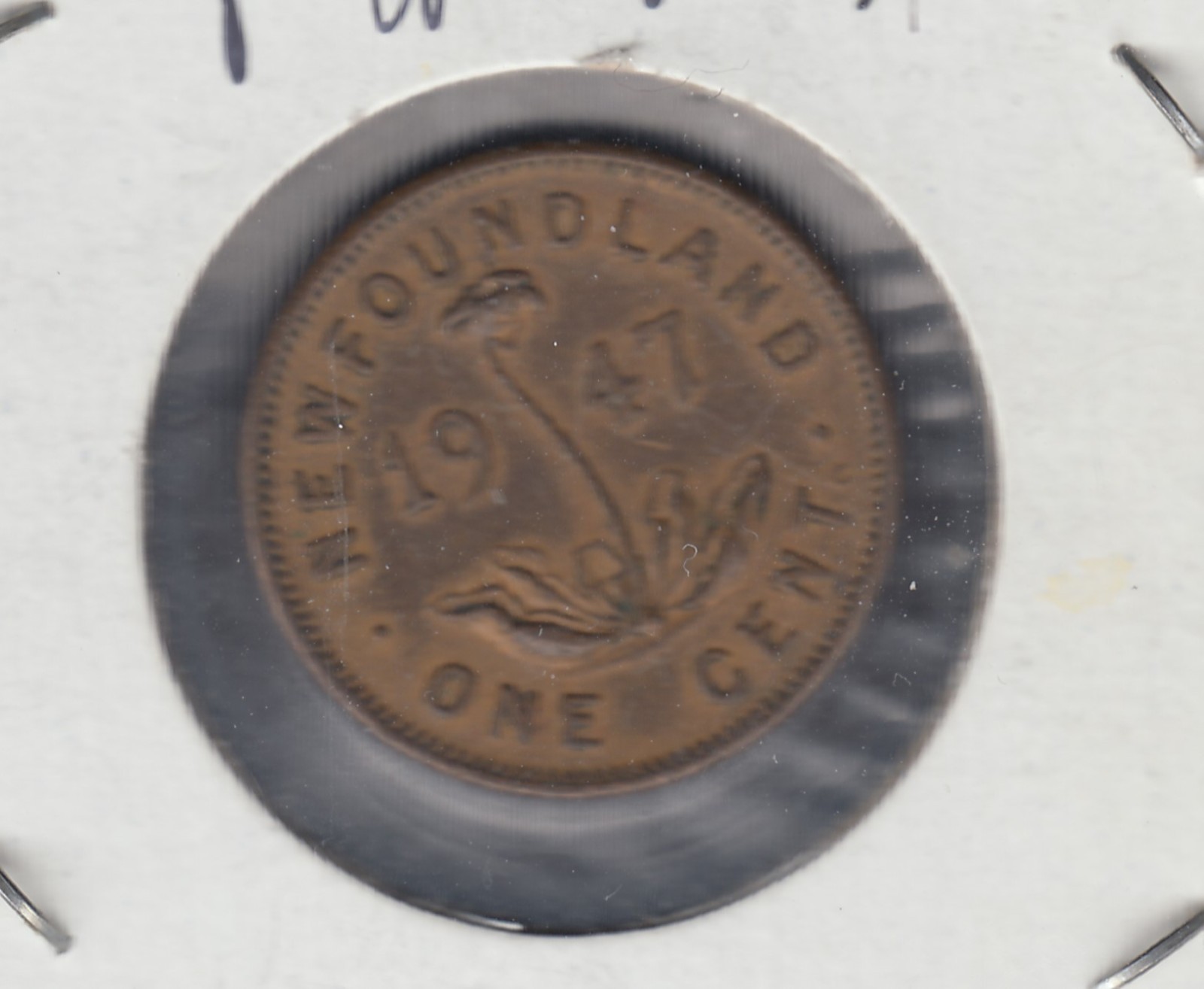 1947c NEWFOUNDLAND KING GEORGE VI 1¢ SMALL PENNY IN VERY NICE CONDITION