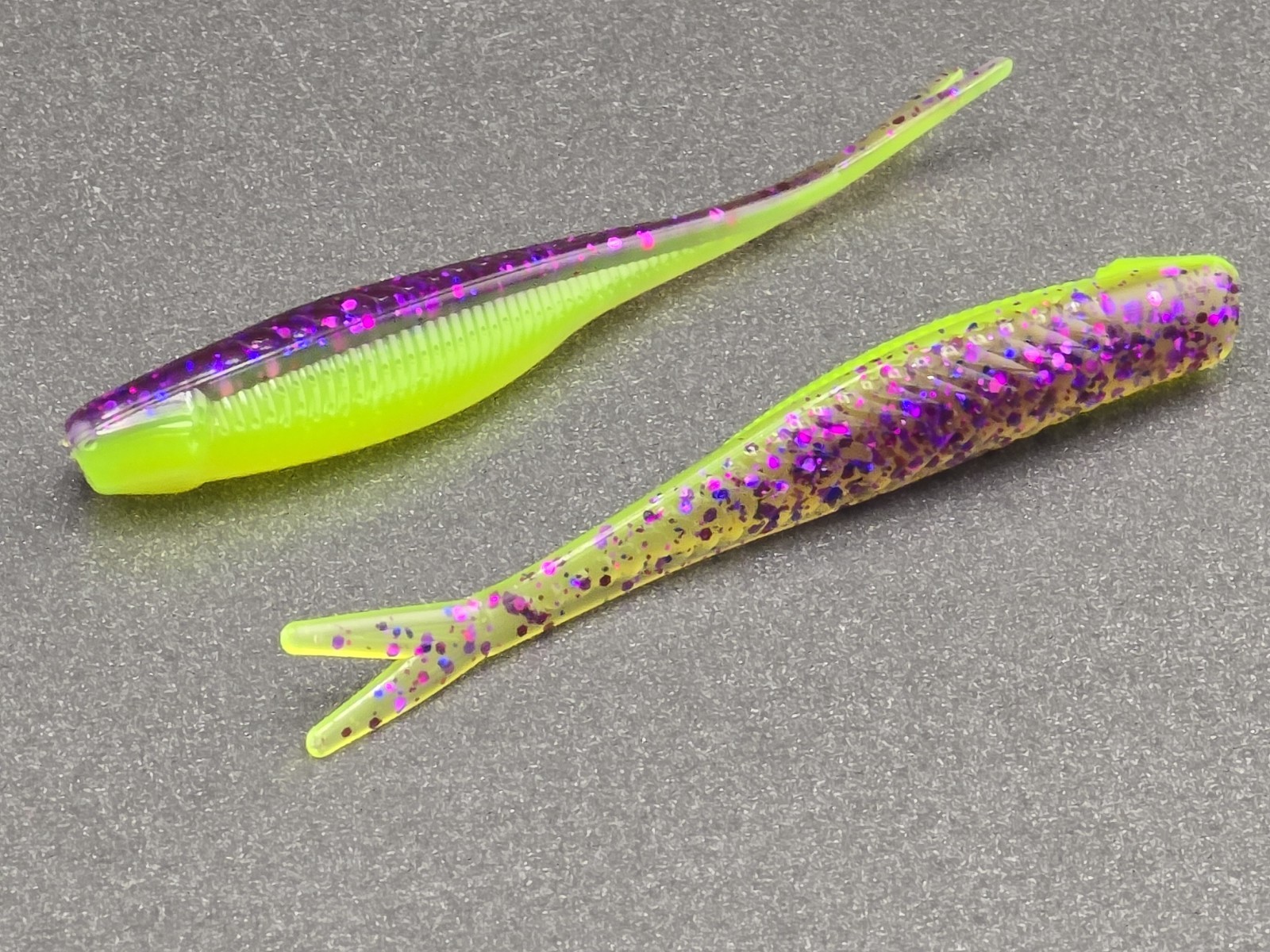 (20)-2" Tracer Shad "Joker" Crappie Panfish Jig Grub Shad