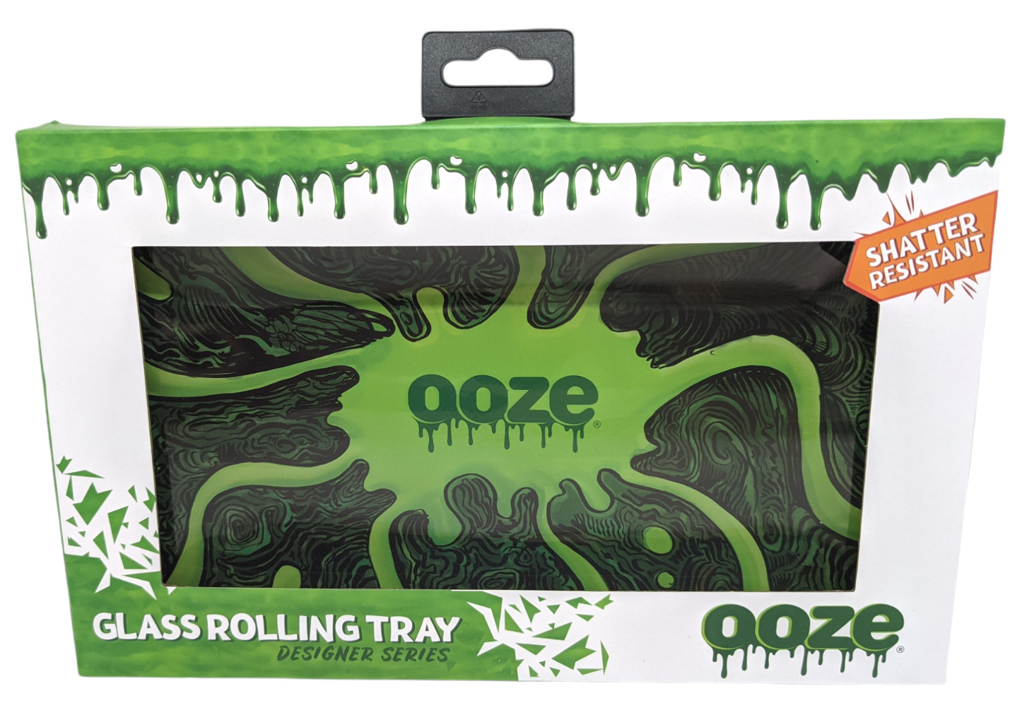 OOZE® Rolling Tray Shatter Resistant Glass Rolling Paper Maker Curve Edge Medium