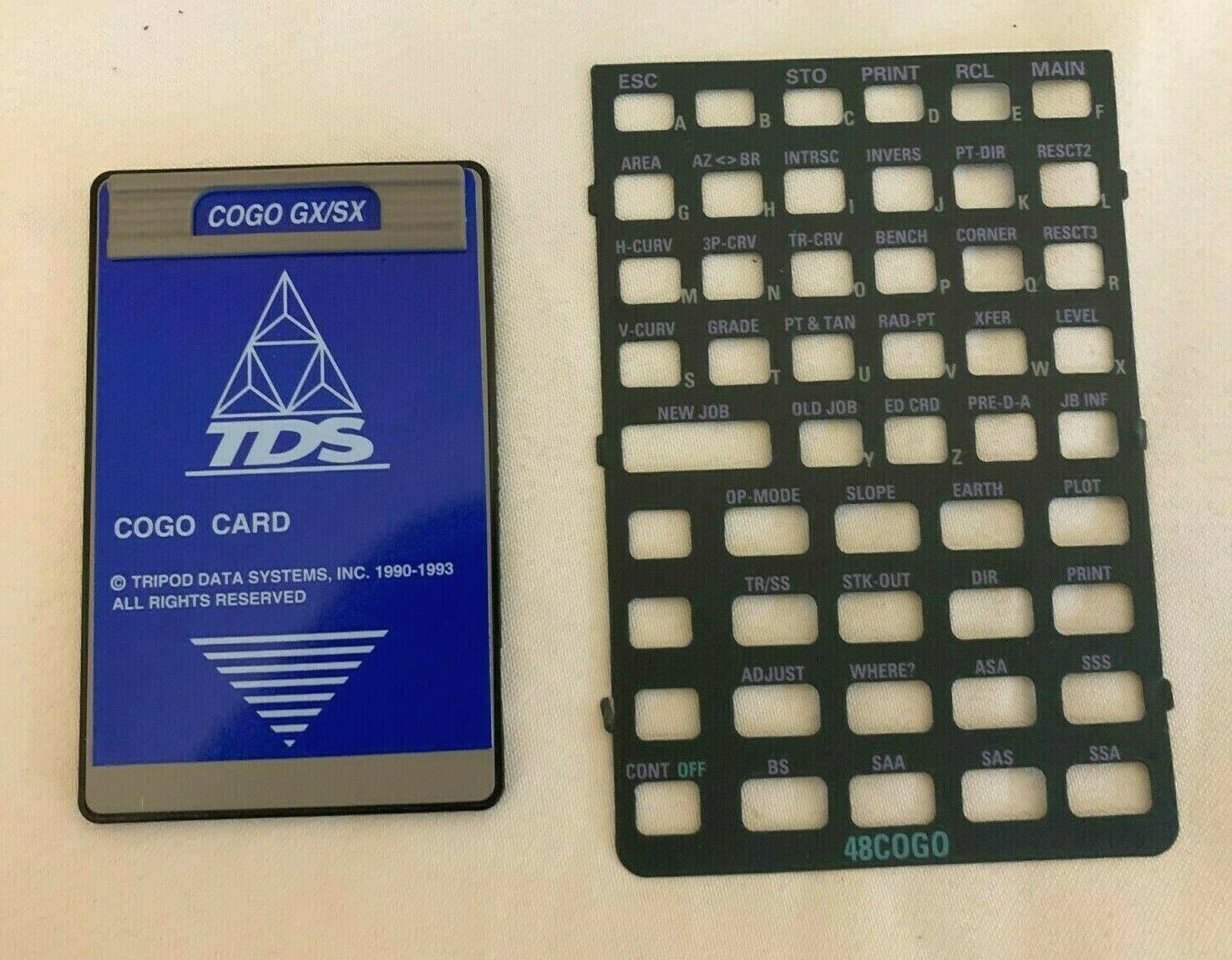 TDS COGO CARD FOR HP 48GX CALCULATOR