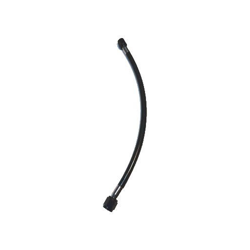 4AN 6" NITROUS OXIDE STAINLESS BRAIDED HOSE BLACK COVER 4AN To 3AN BLACK ENDS