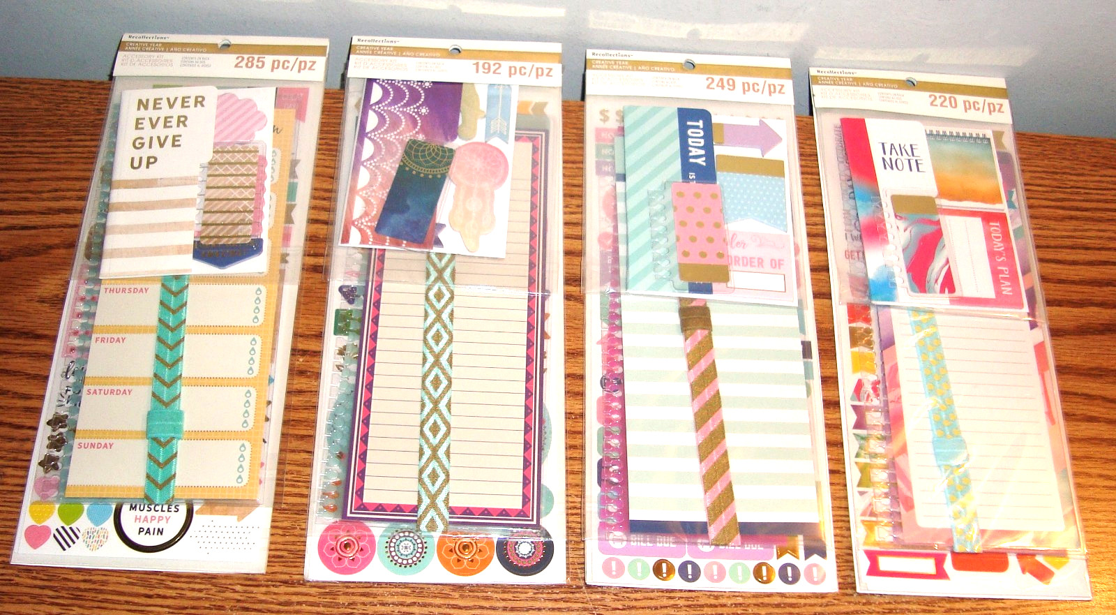 4 Recollections Creative Year Planner Stickers & Stencil Sets - NEW & DIFFERENT
