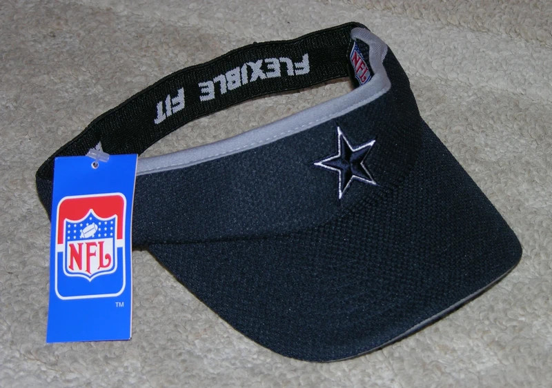 Dallas Cowboys Black visor with Gray trim