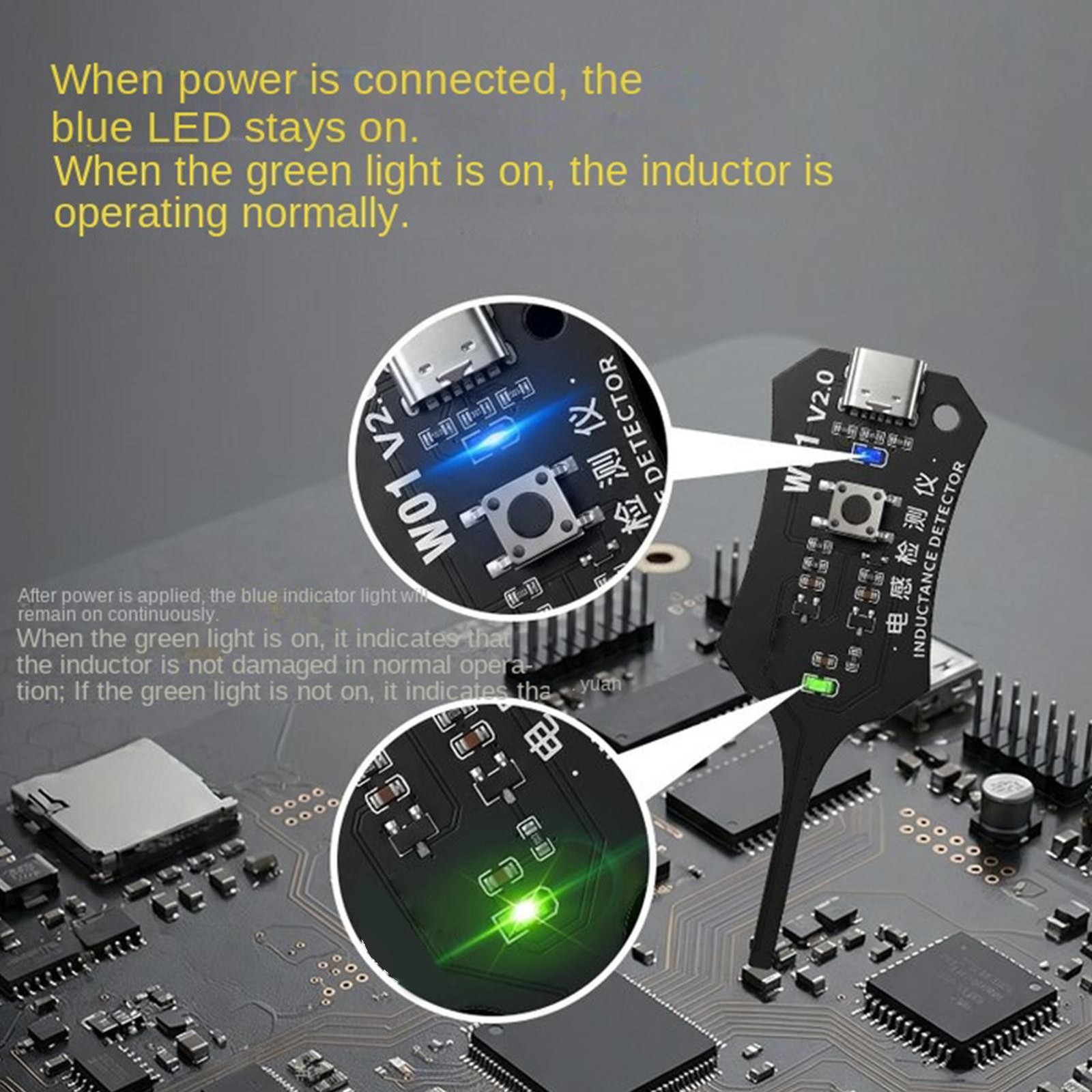 Circuit Board Inductor Tester Inductor Detector Tool Diagnostic Device