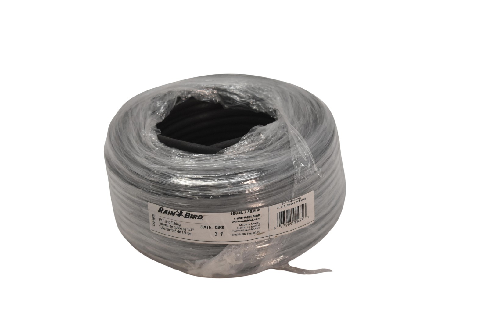 Rain Bird 1/4 In Drip Tubing 100 Ft Coil T22-100S Irrigation Drip Line Black