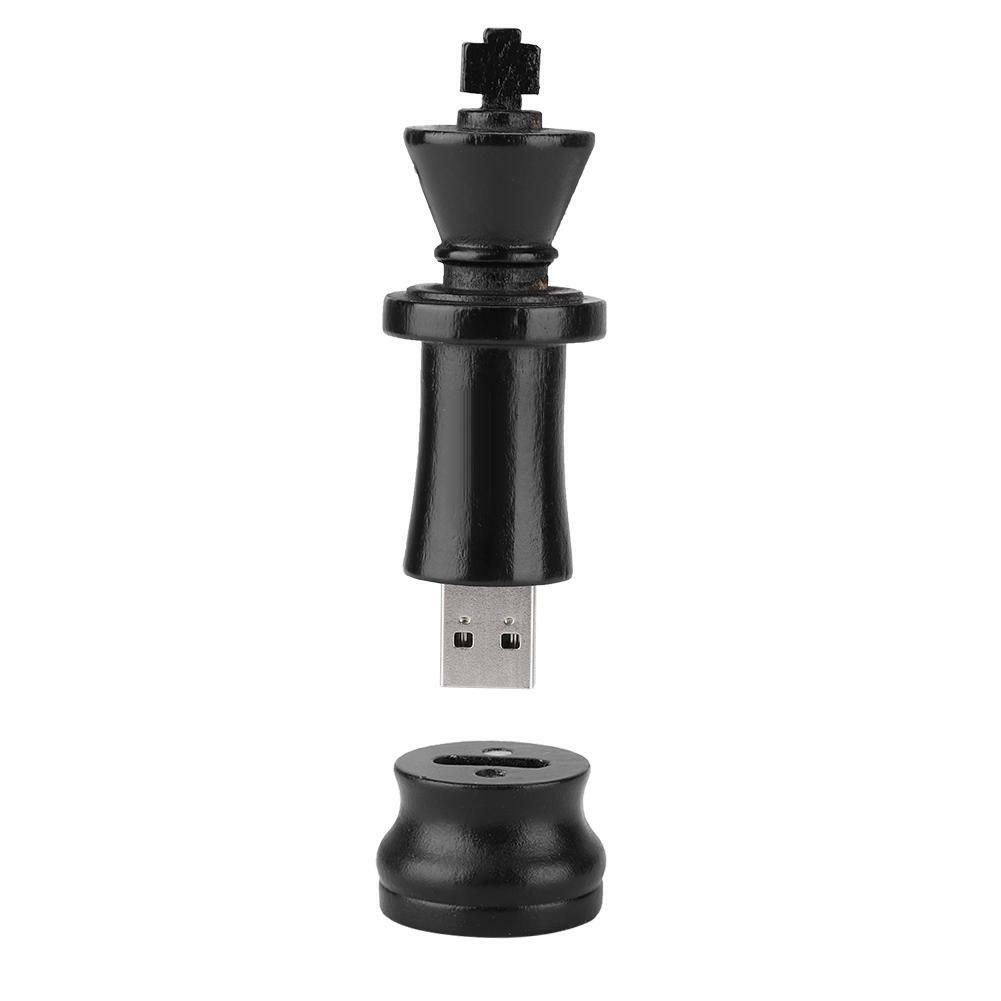 Black Wooden Chess Data Storage USB 2.0 Flash Drive U Memory Disk USB1.1 16GB