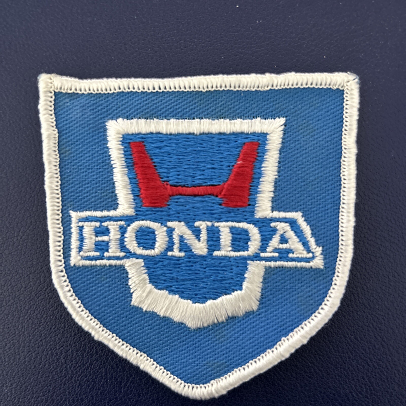 HONDA Brand Shield Logo Sew On Patch - Blue - Embroidered -  3" wide - NEW
