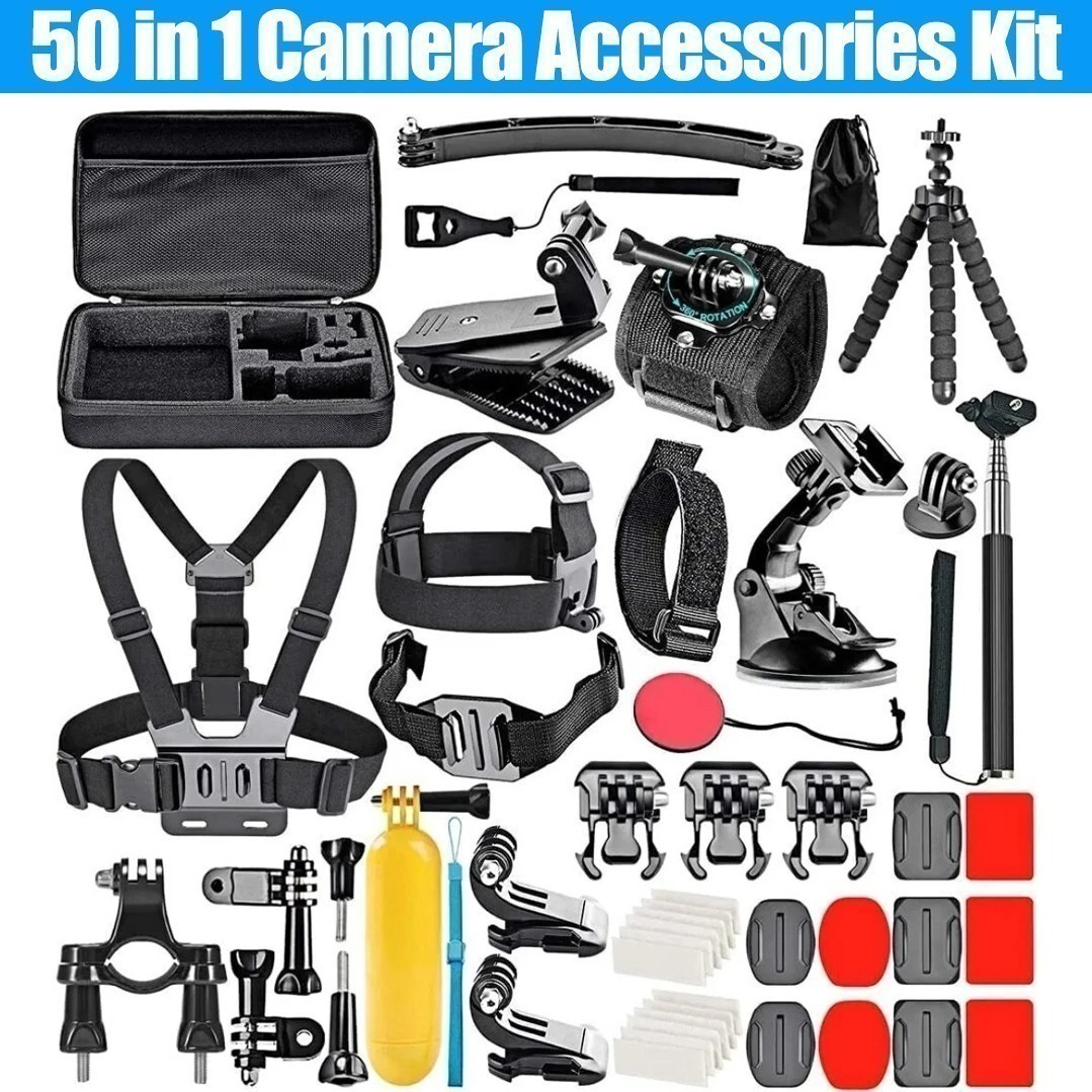 50-in-1 + for Gopro Hero 13 12 11 10 9 + Dive Case Action Camera Accessory Kit