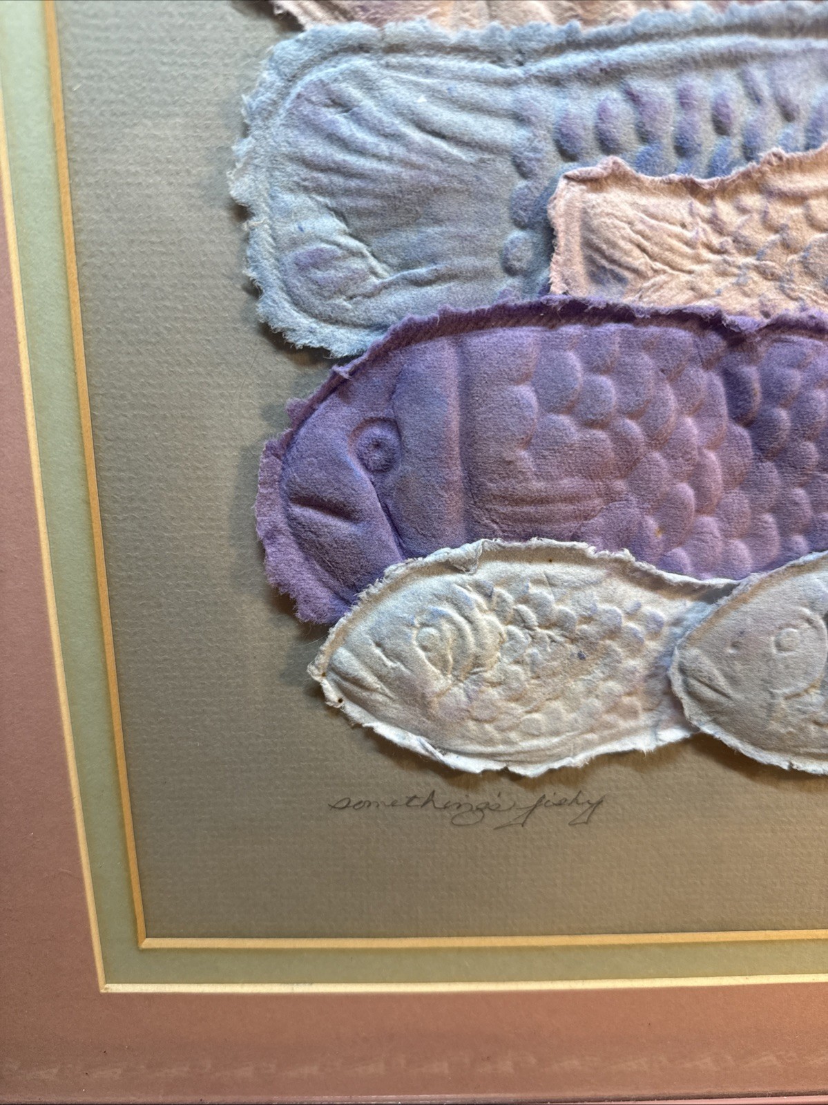“Something Fishy” Original Framed Art signed J. J Hines 16.25 By 20.25”