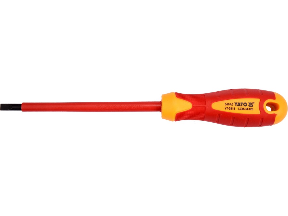 Yato Screwdriver VDE Slotted 1000V 5.5 X 125mm YT-2818