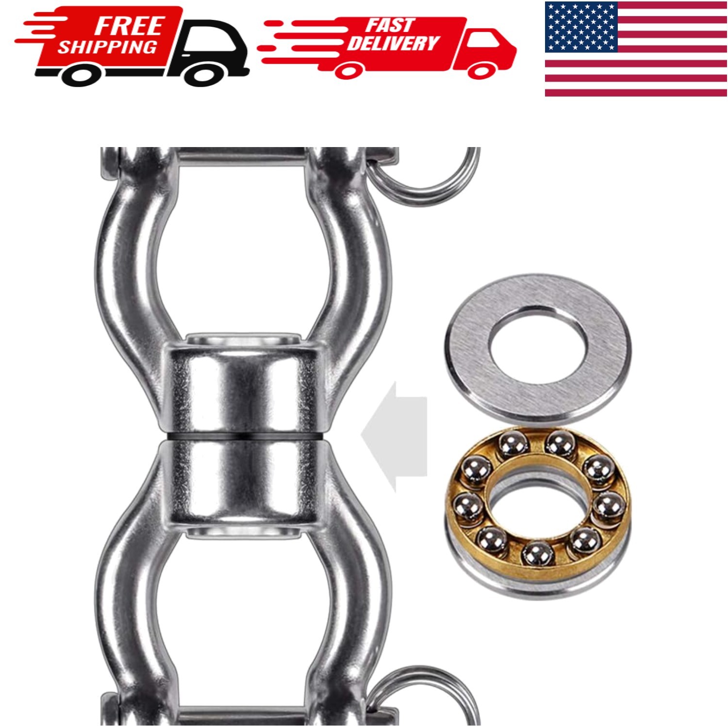 Durable 360° Silent Swing Swivel with Heavy Load Capacity for Versatile Use