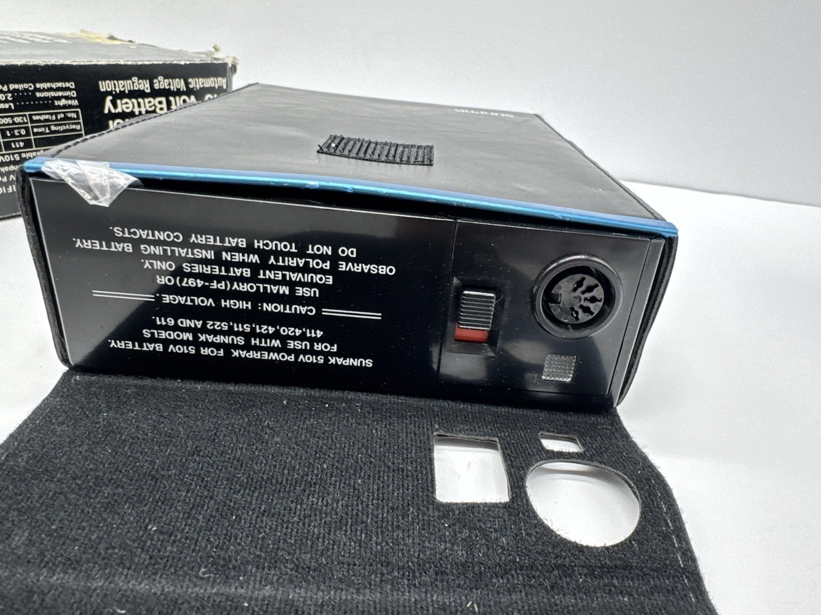 Sunpak Powerpak 510V Battery Pack Flash Accessory w/ Box Untested Vintage