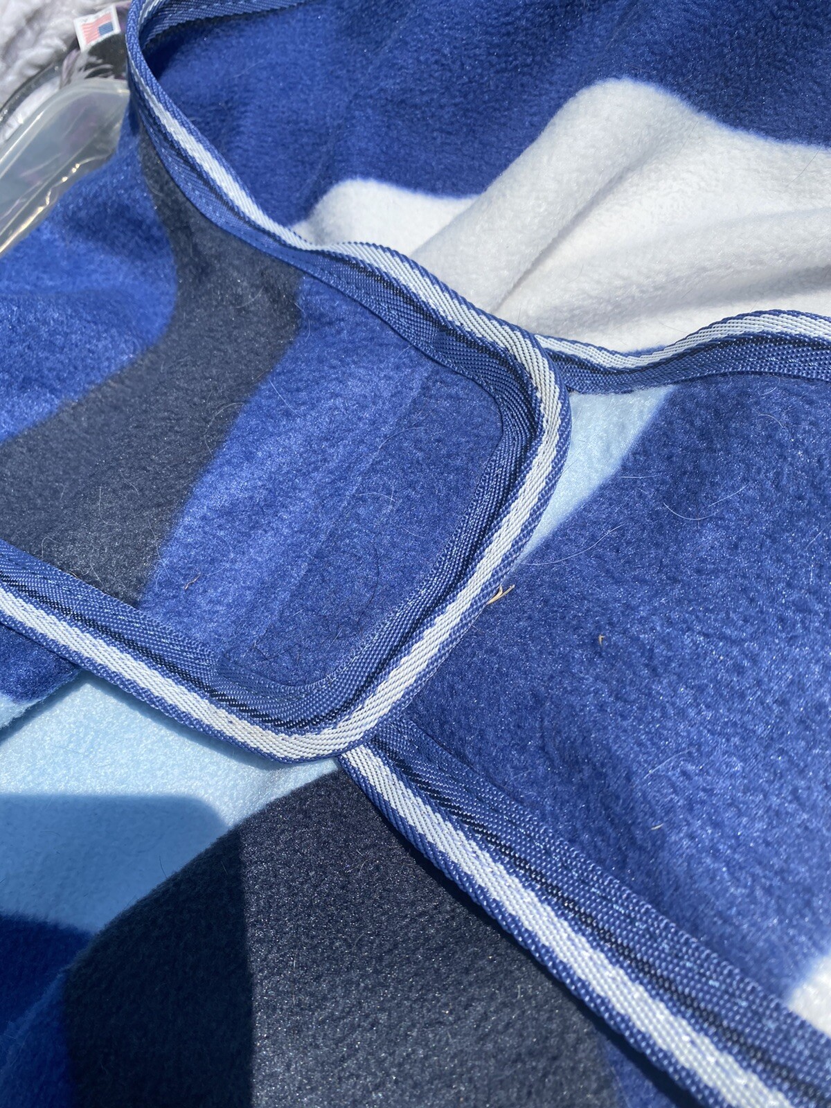 Newmarket Horseware Quarter Sheet 165  So soft  blue stripe No Damage