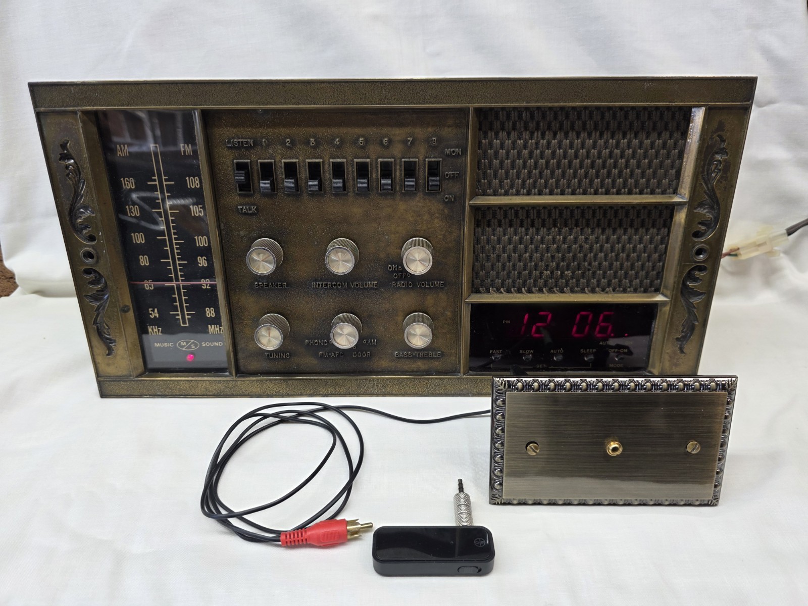 M&S Rebuilt 223A GOLD VGC Intercom Master With BLUETOOTH ADAPTER & PLATE
