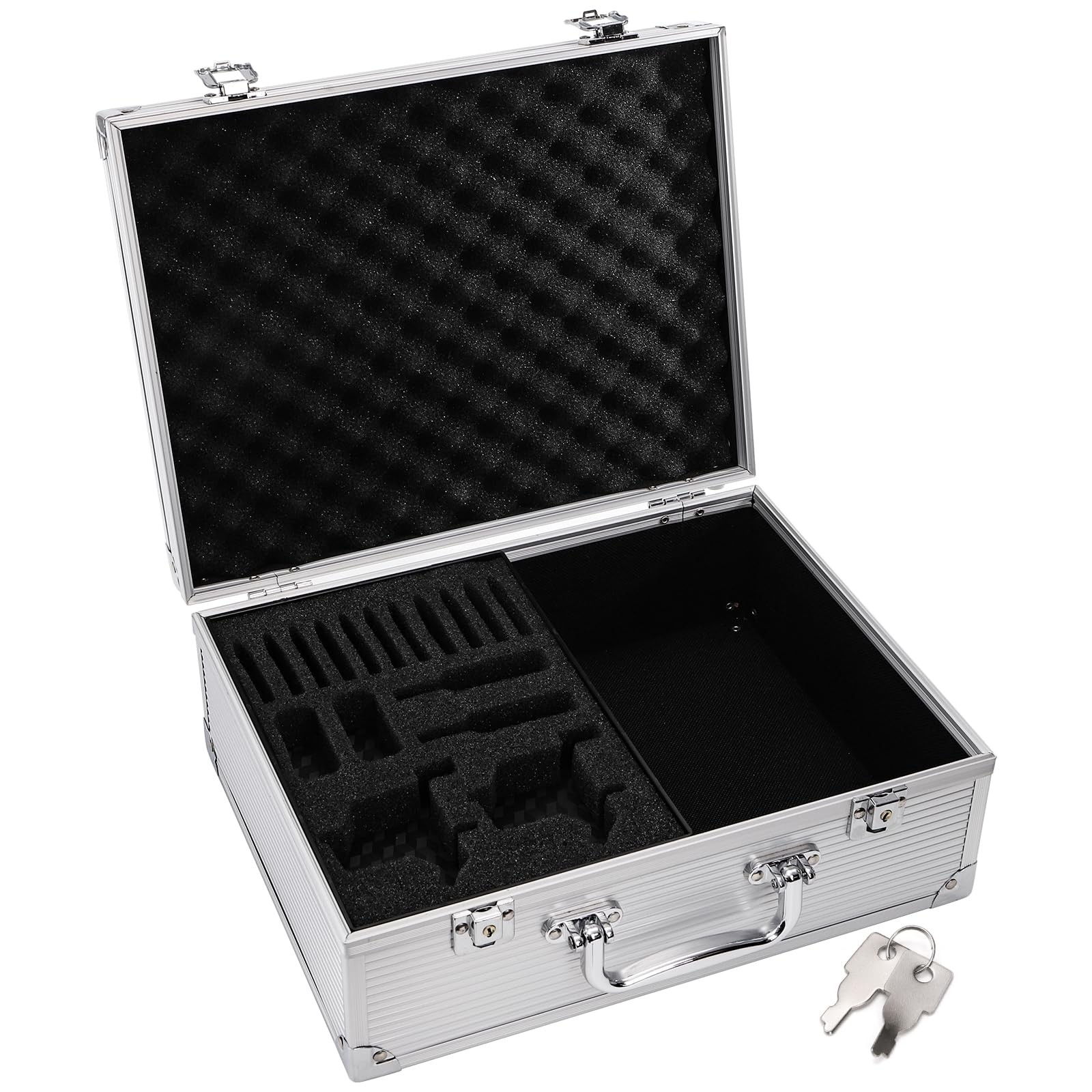 DEAYOU Tattoo Kit Box, Machine Case with 12.2" x 9.4" x 5.1", Silver