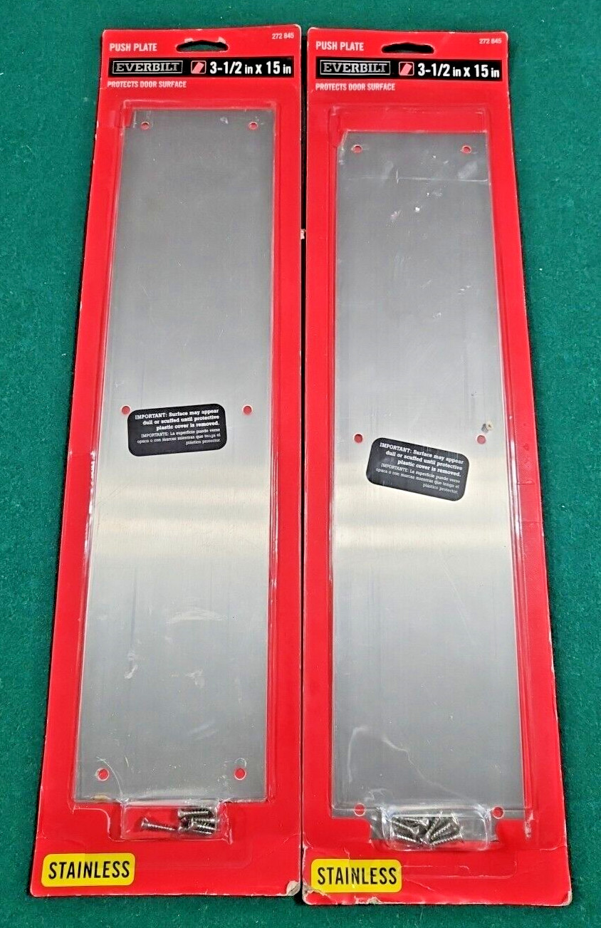 push plate Stainless Steel Door 2 Everbilt KICKPLATE Protection 3 1/2 in x 15 in