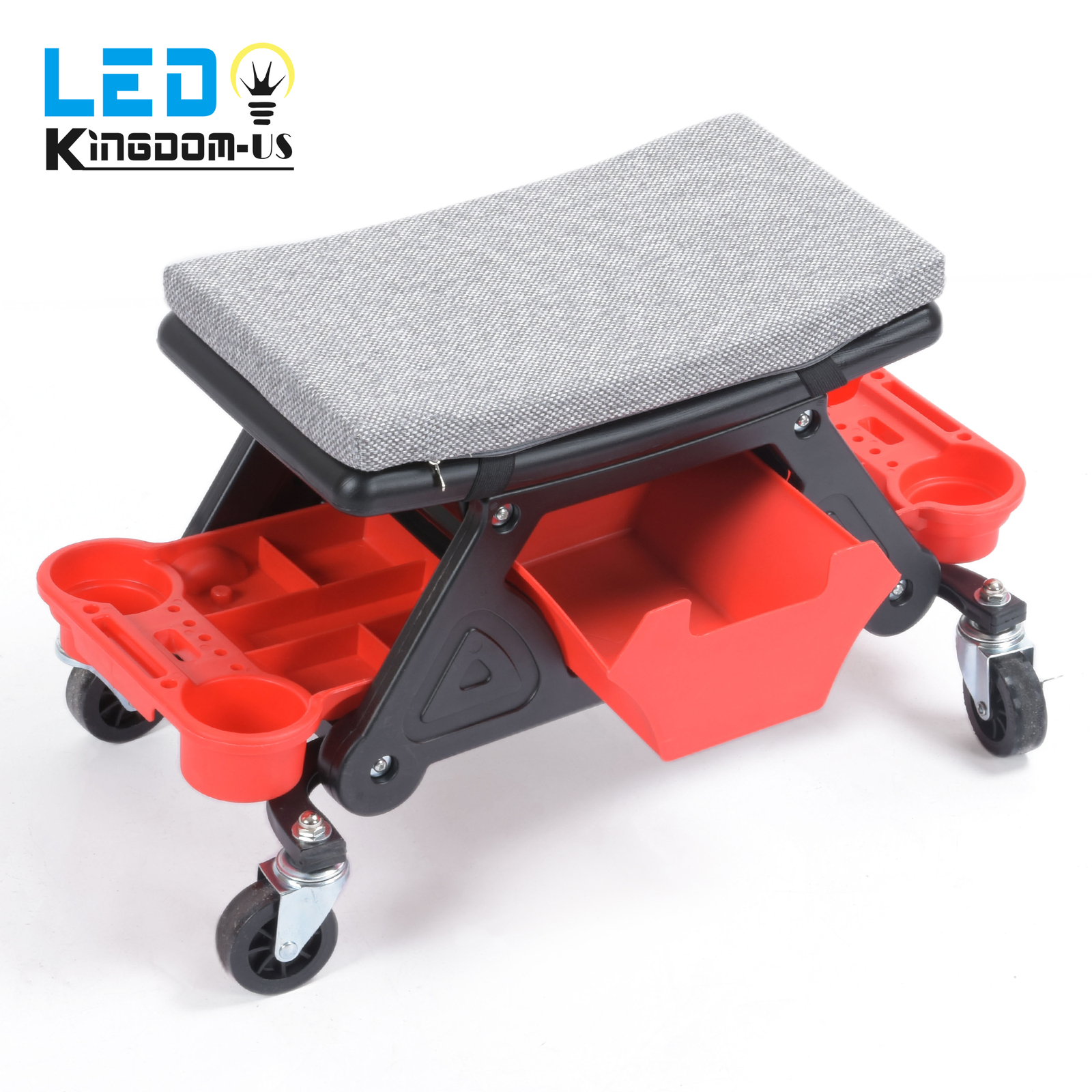 Mechanic Stool Creeper Detailing Seat Rolling Garage Shop Repair Tools Storage