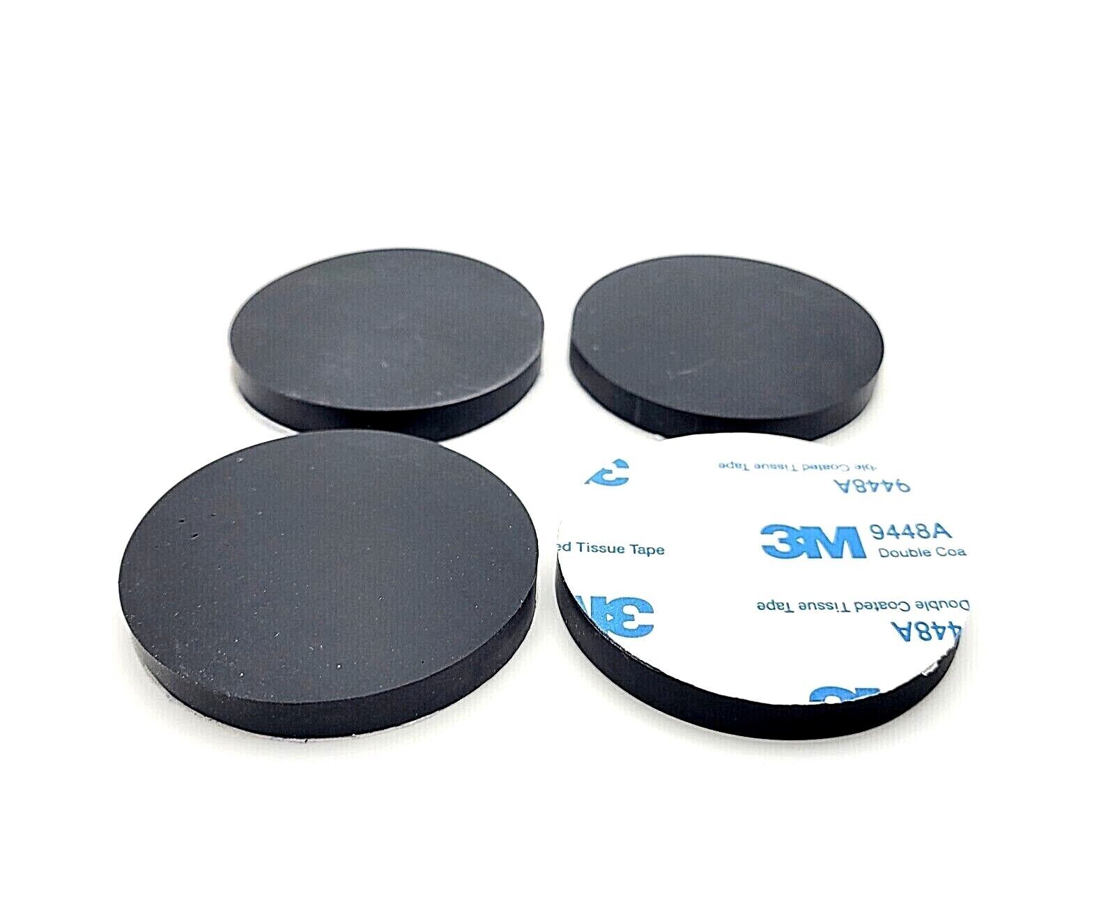 2" Wide Round Rubber Feet Bumper Spacer Stick On Base 1/4" Thick Protection Pads