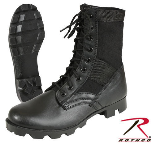 ROTHCO 8" Tall Steel Toe Panama Sole G.I. Style Jungle Boots, Style 5781, Black