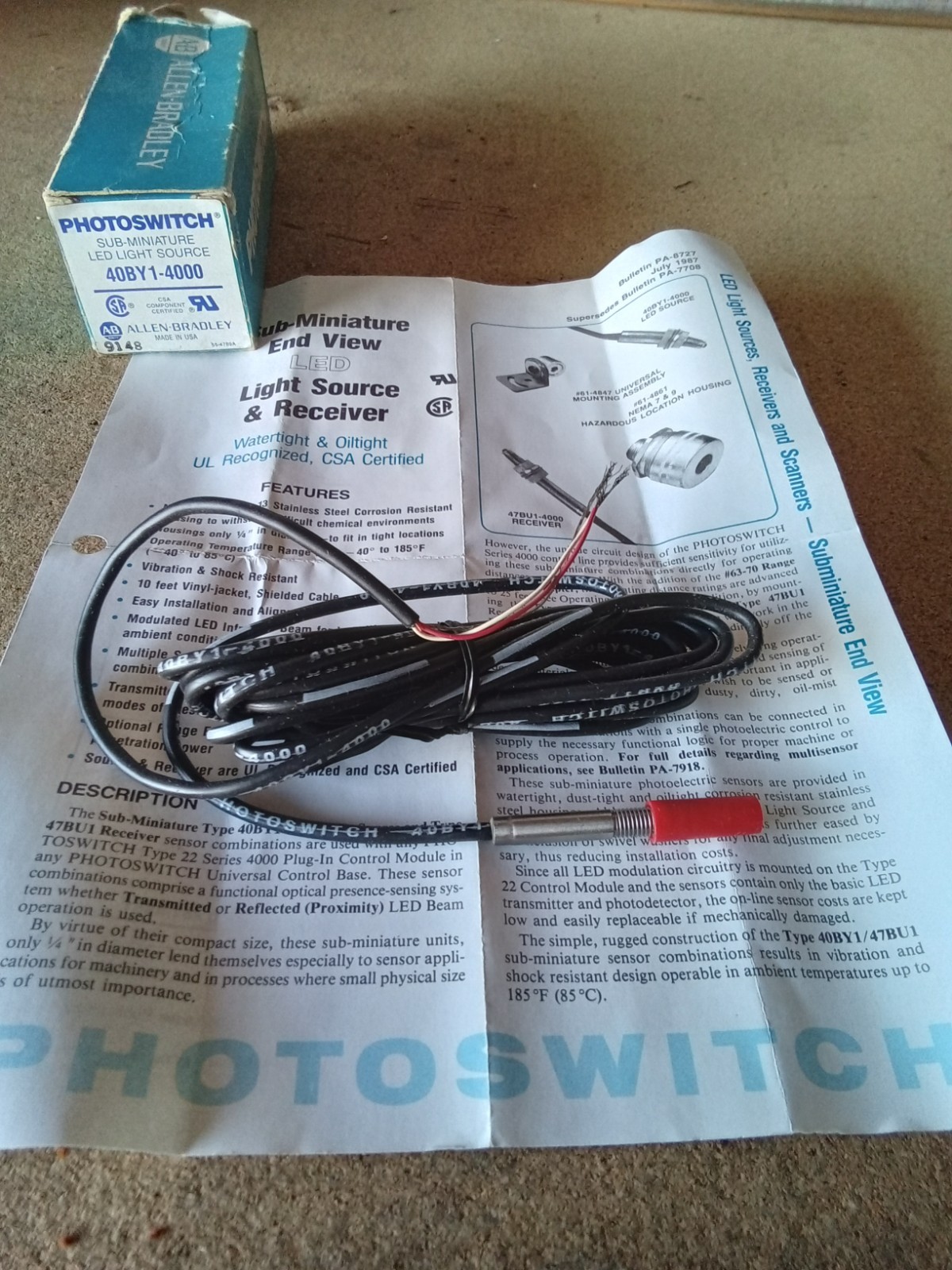 Allen Bradley 40BY1-4000 Sub Miniature LED Light Source