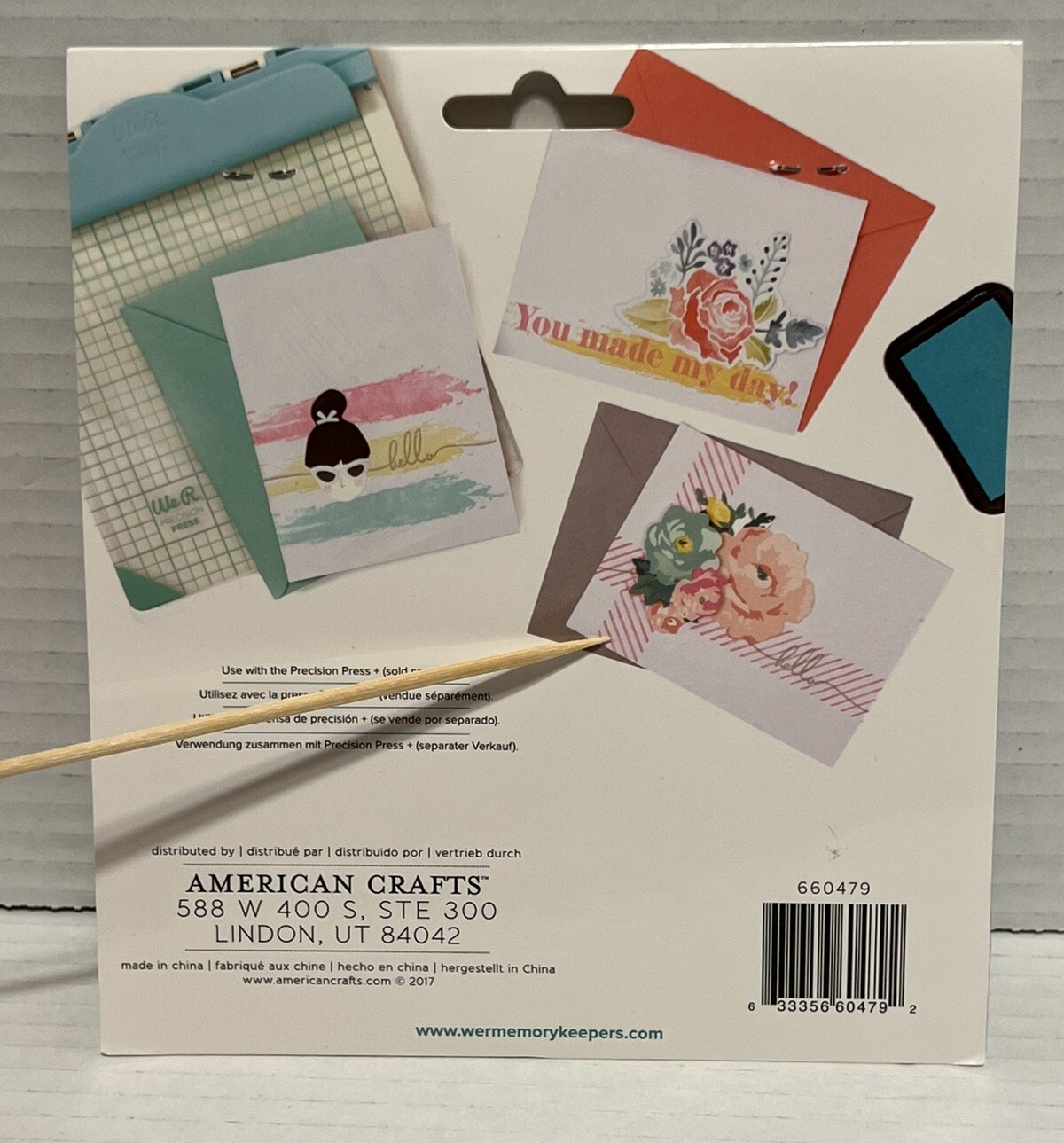 We R Memory Keepers Every Day Stamp Set 6 Hello Congratulations Border New Read