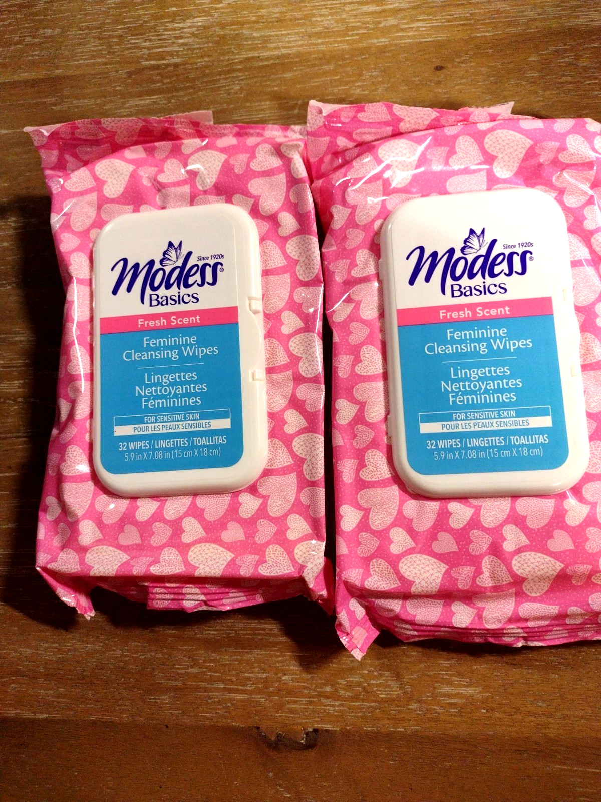 Modess Basics Fresh Scent Feminine Cleansing Wipes, 32-ct. Packs 2 Pk