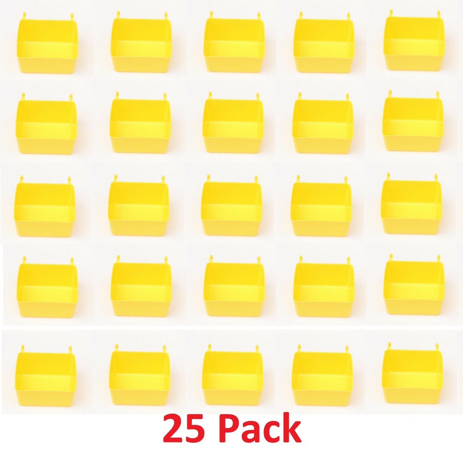 Small Plastic Yellow Pegboard Storage/Part Bins, Multi-Pack Pricing JSP Brand