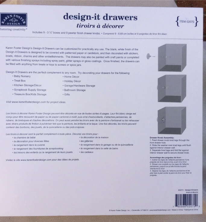 Karen Foster design-it drawers Scrapbook Boxes Storage