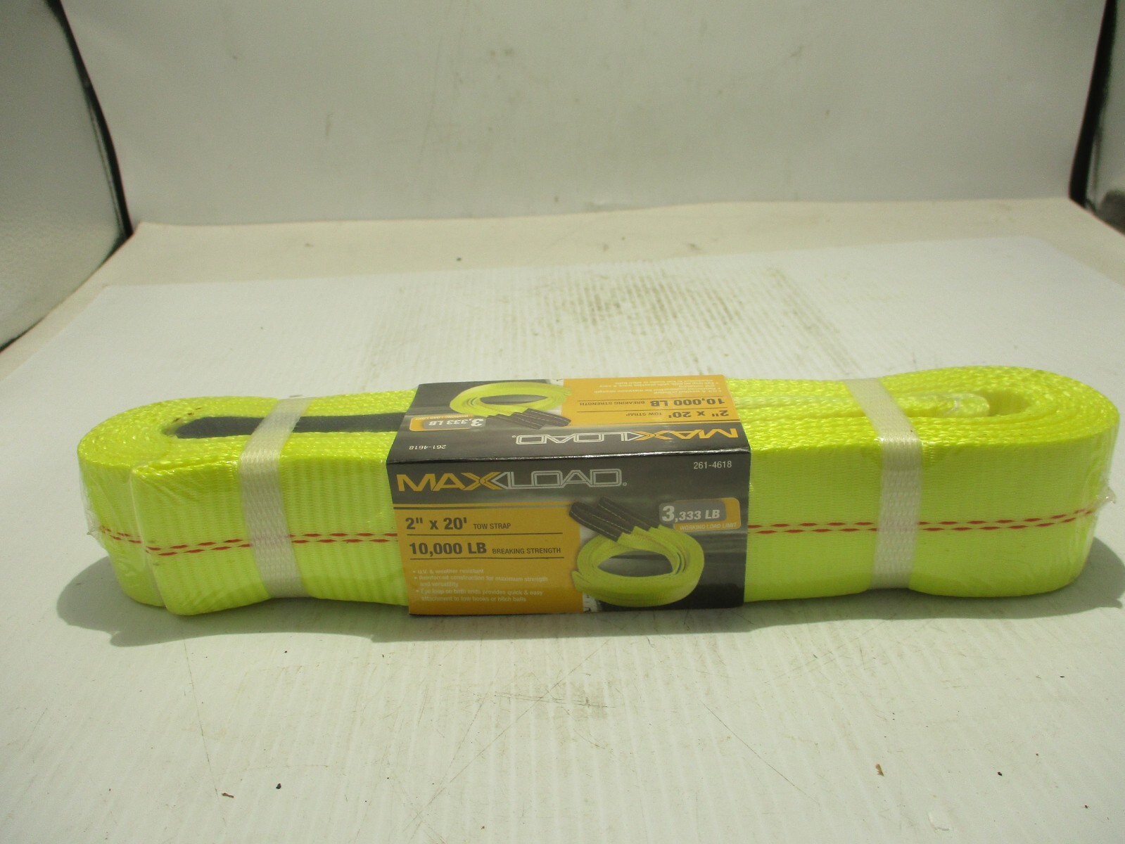 NEW MAXLOAD 261-4618 REINFORCED TOW STRAP 2"INCH-20' FT 10000 LBS